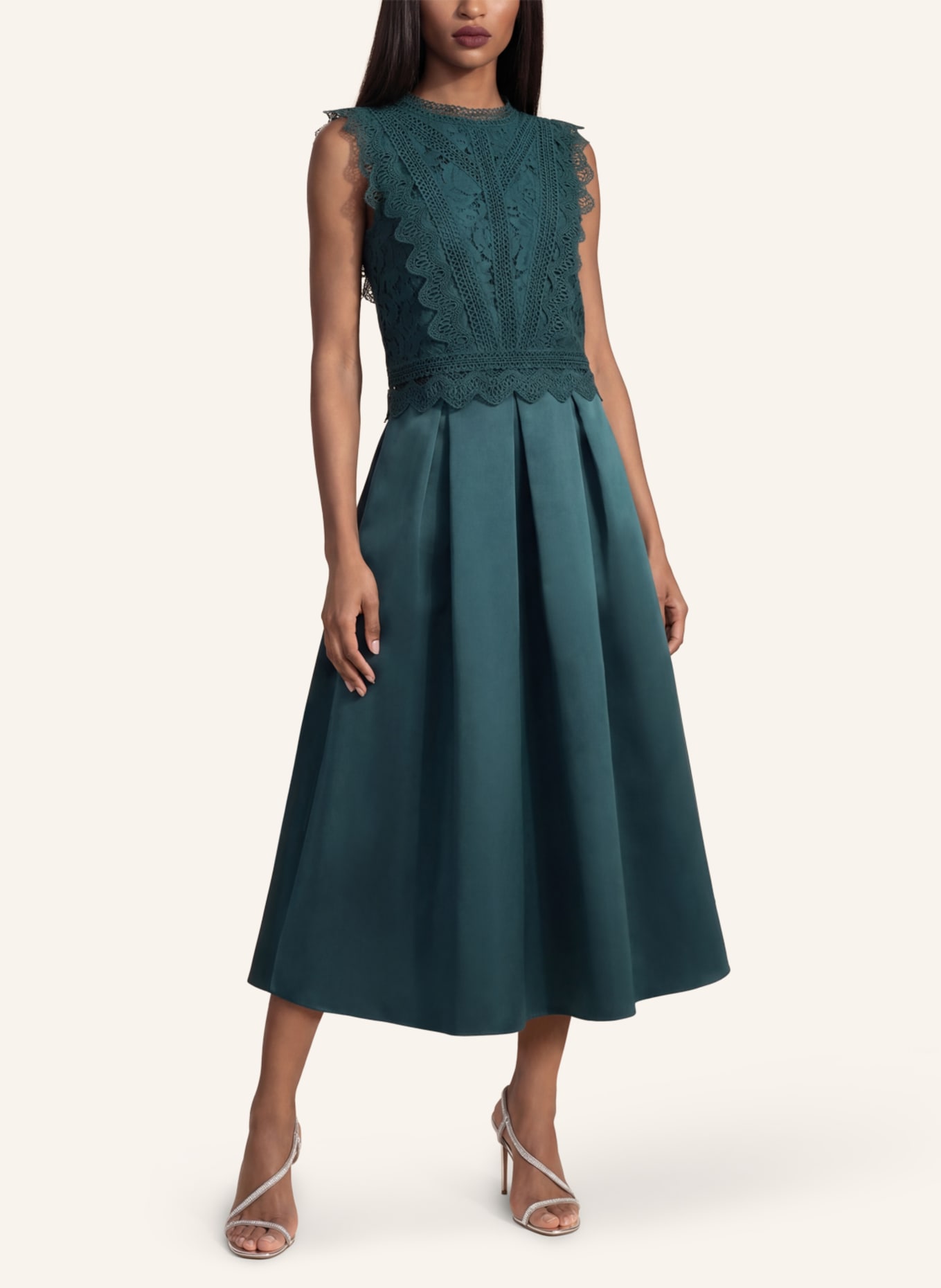 APART Spitzentop: DUNKELGRÜN