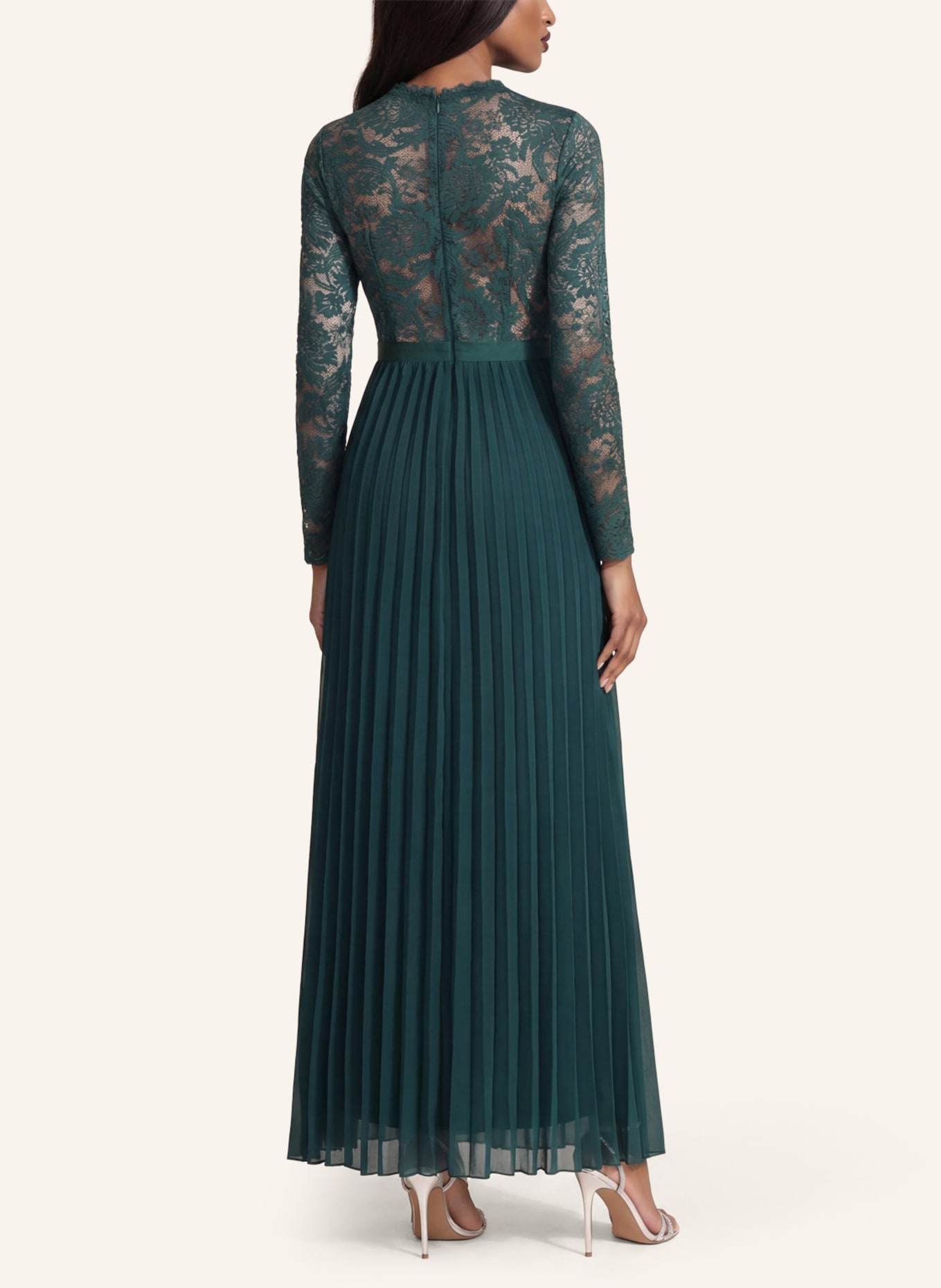 APART Abendkleid: GRÜN/ NUDE