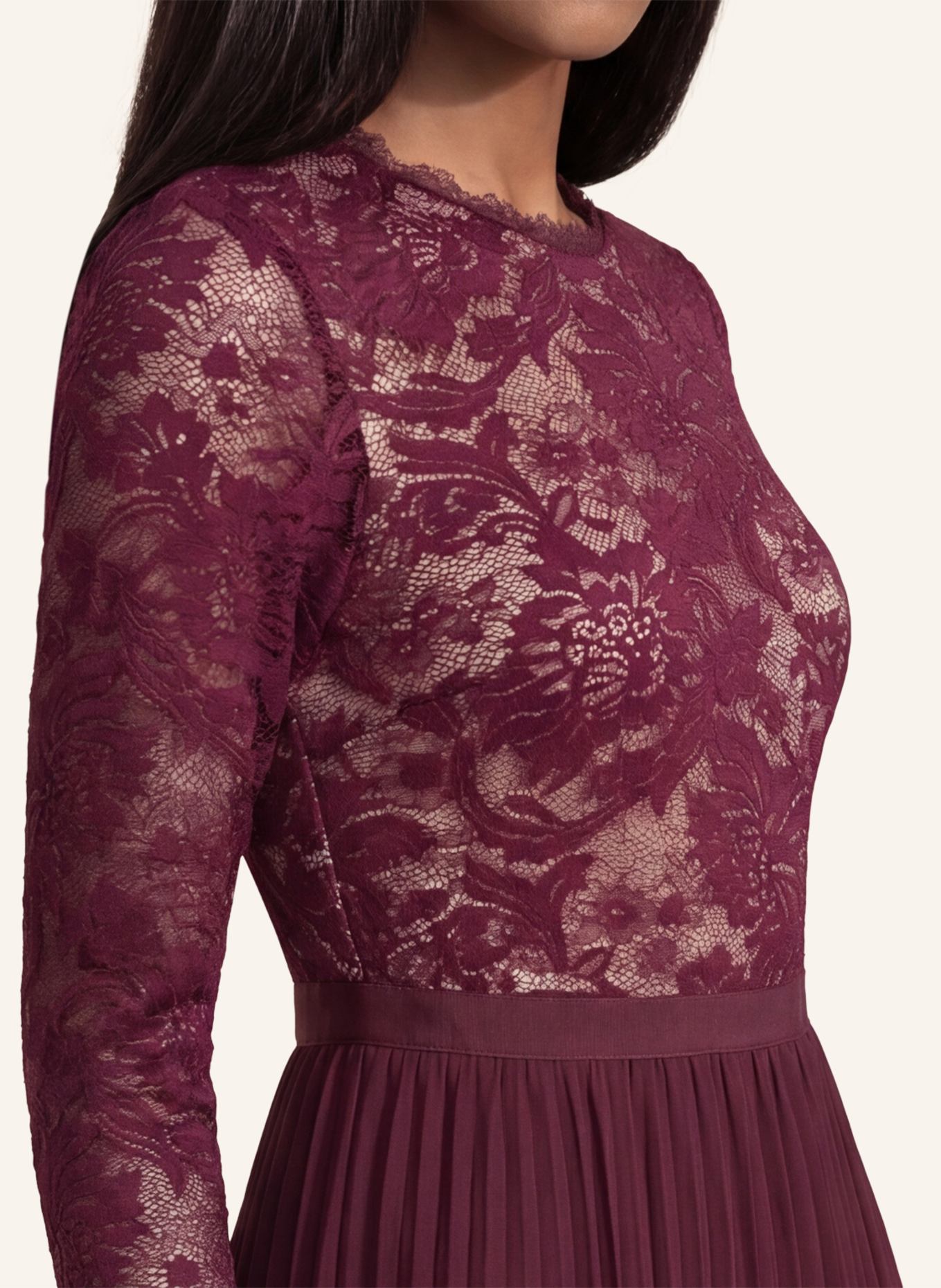 APART Abendkleid: ROT/ NUDE