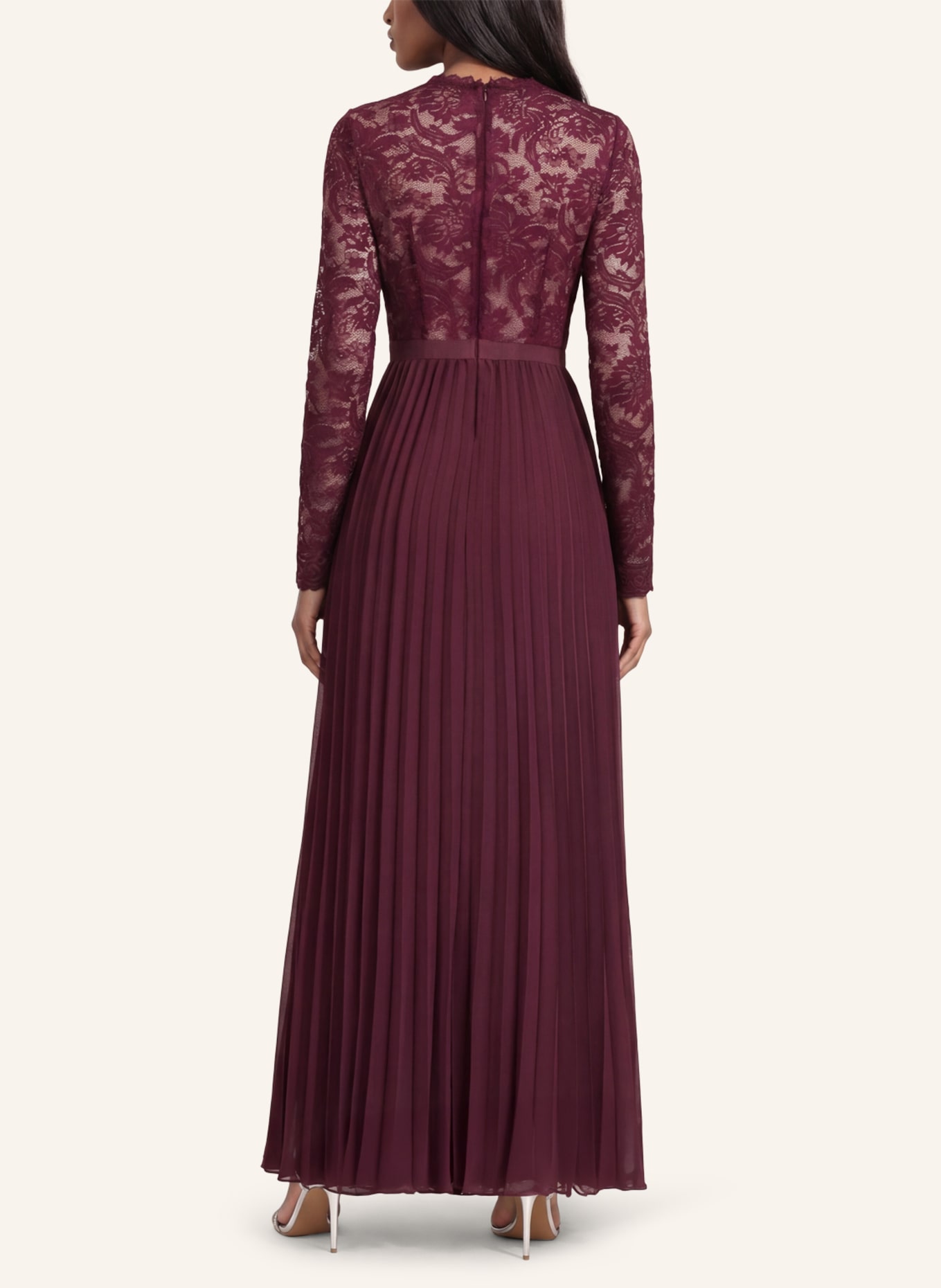 APART Abendkleid: ROT/ NUDE