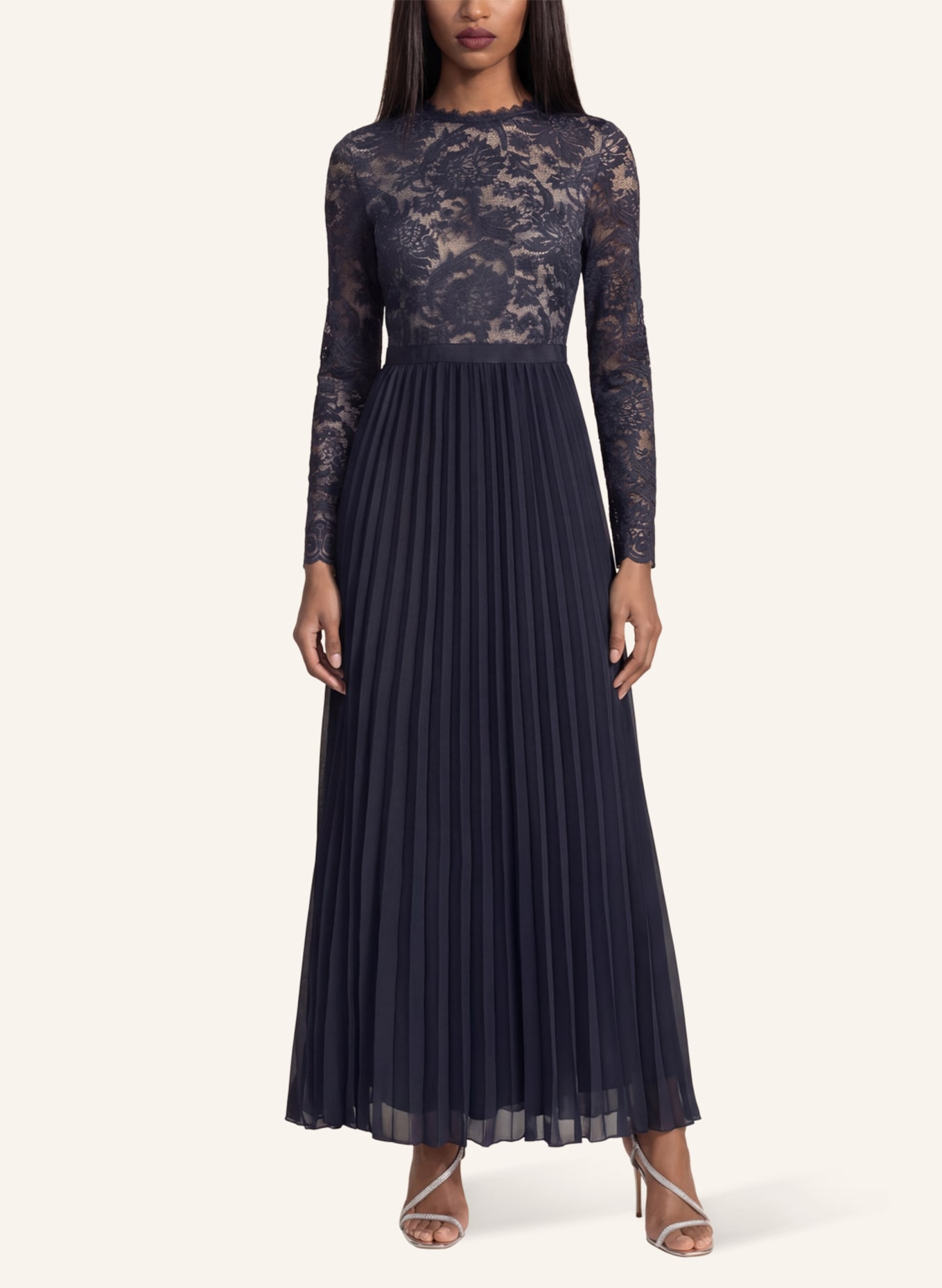 APART Abendkleid: DUNKELBLAU/ BEIGE