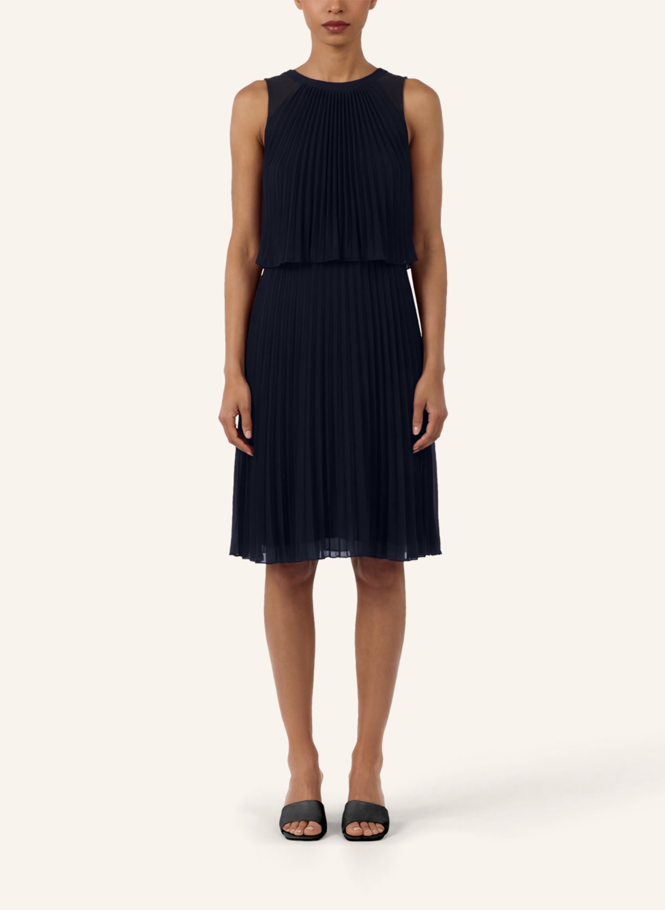 APART Chiffonkleid: DUNKELBLAU