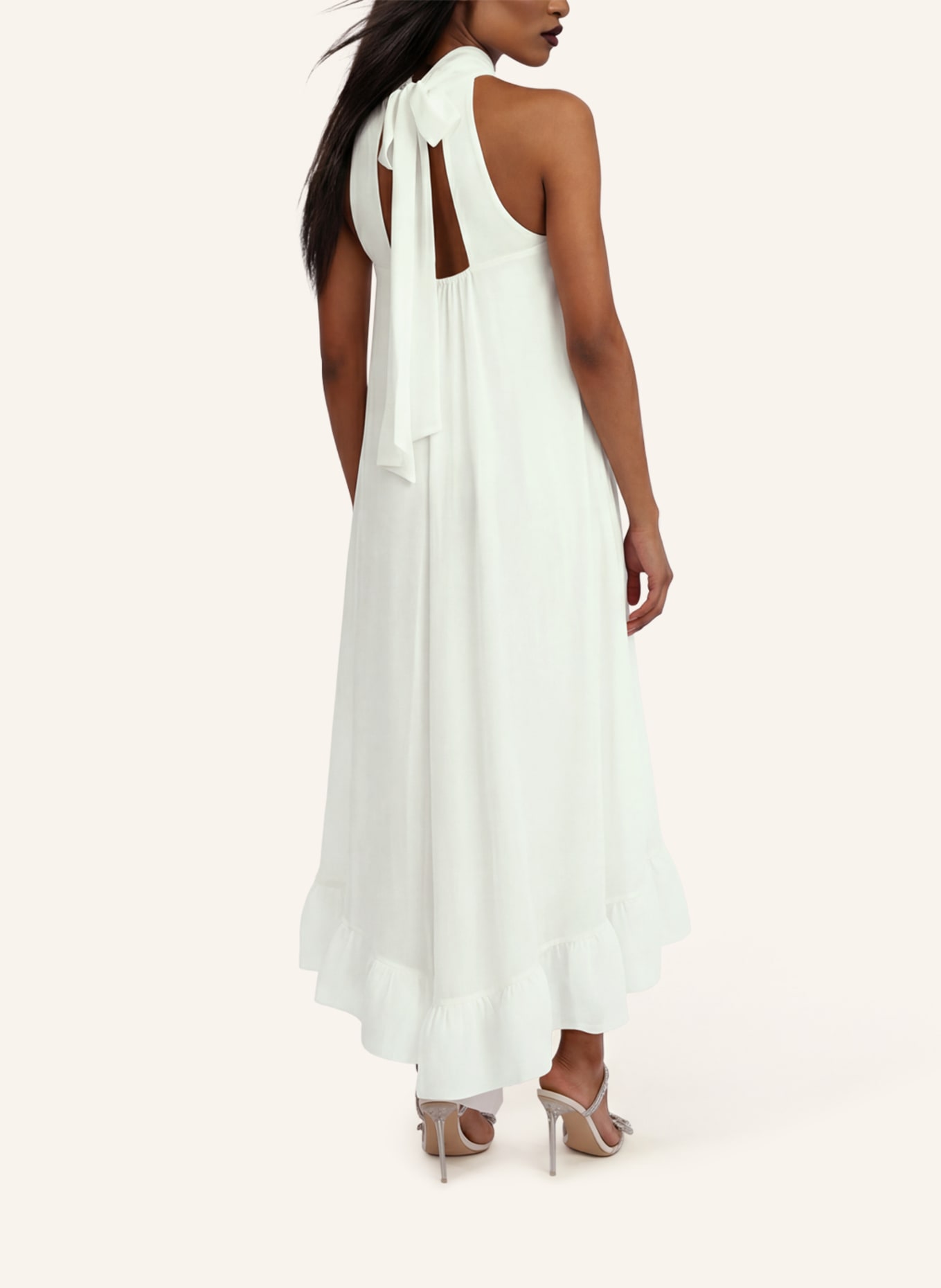 APART Abendkleid mit Volants: CREME