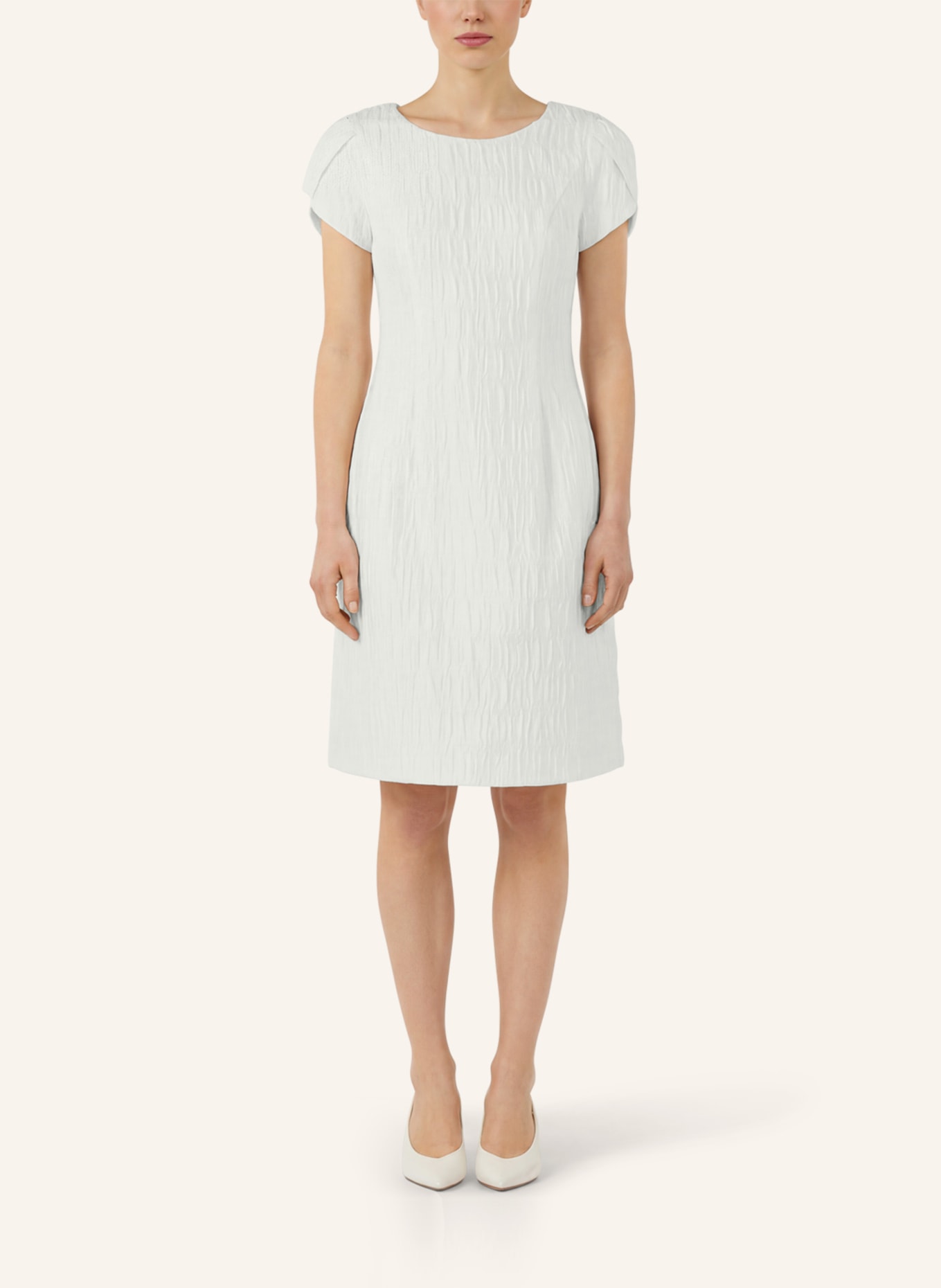 APART Kurzes Jacquardkleid: CREME