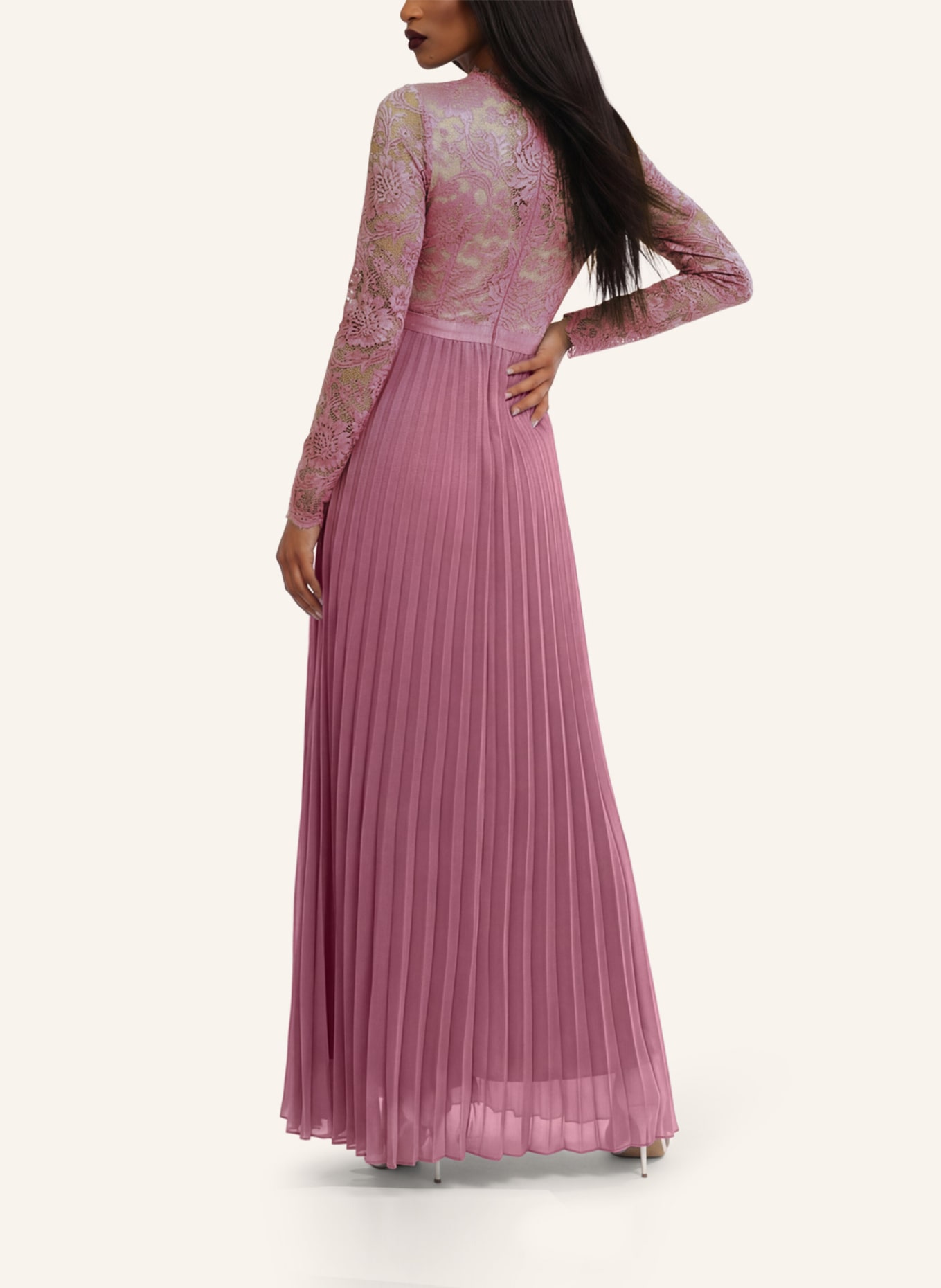 APART Abendkleid: ROT/ NUDE