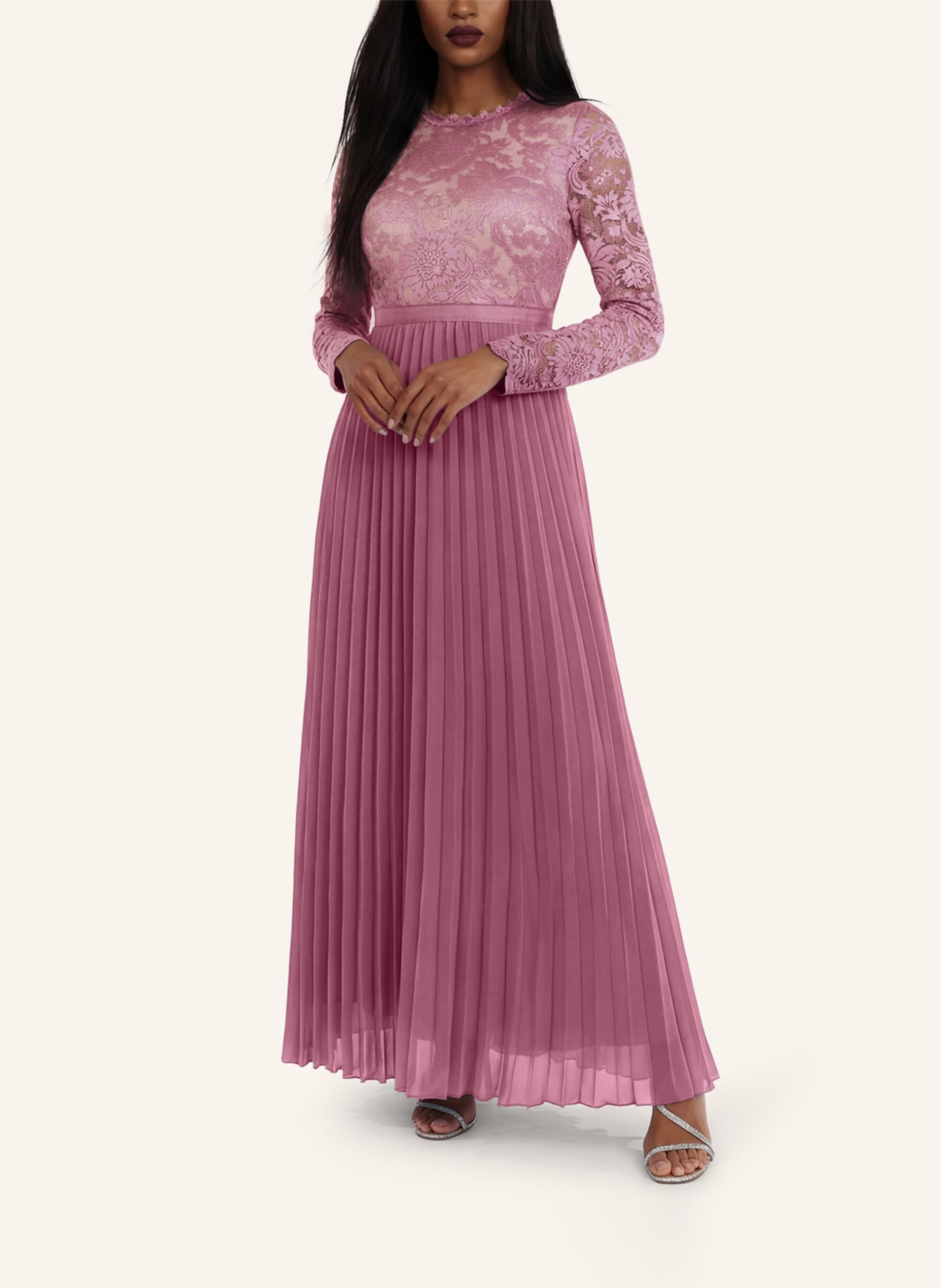 APART Abendkleid: ROT/ NUDE