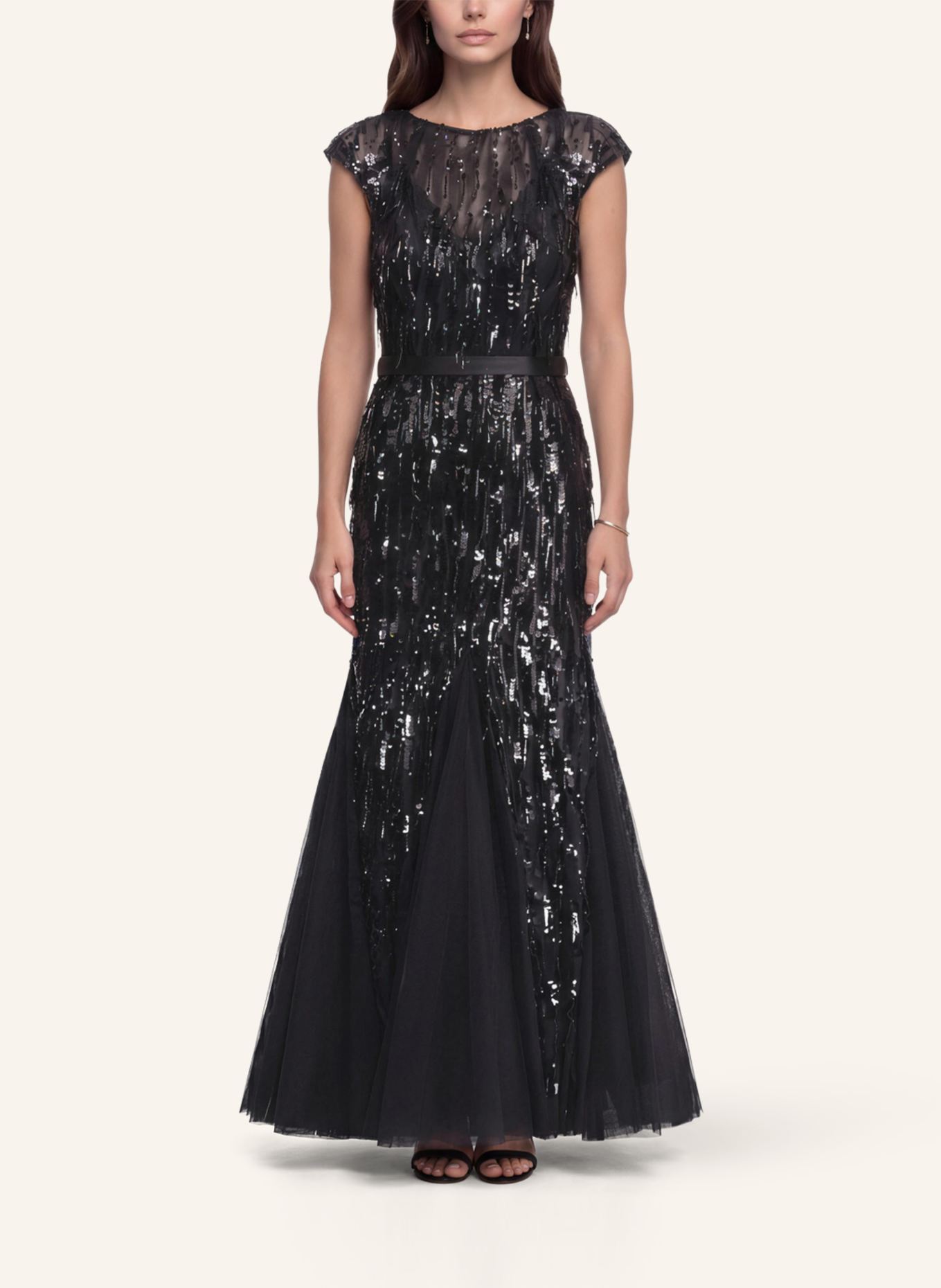 APART Paillettenkleid: SCHWARZ