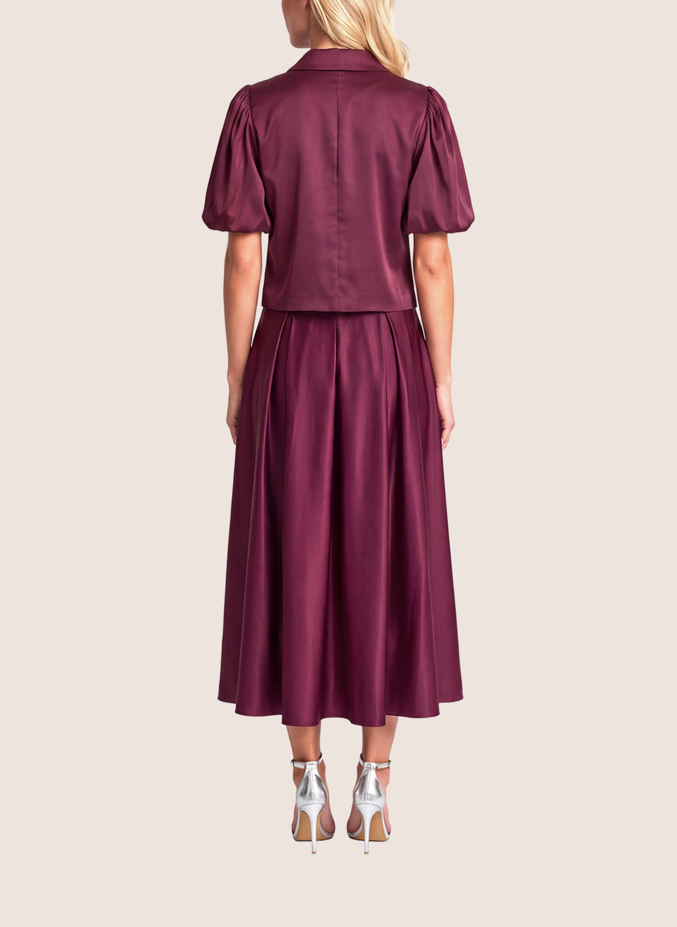 APART Satin Bluse: ROT