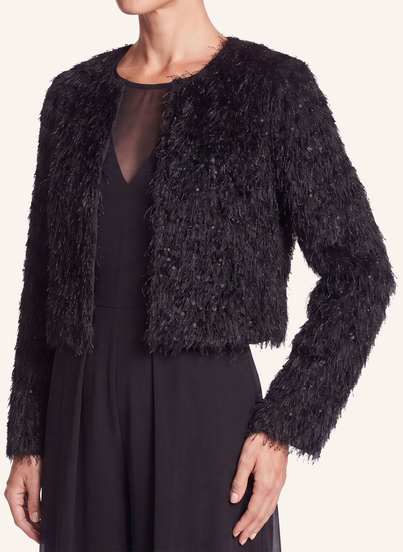 APART Fransenjacke: SCHWARZ