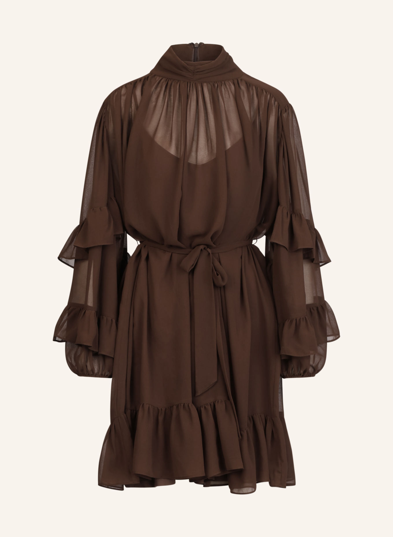 APART Chiffonkleid: BRAUN