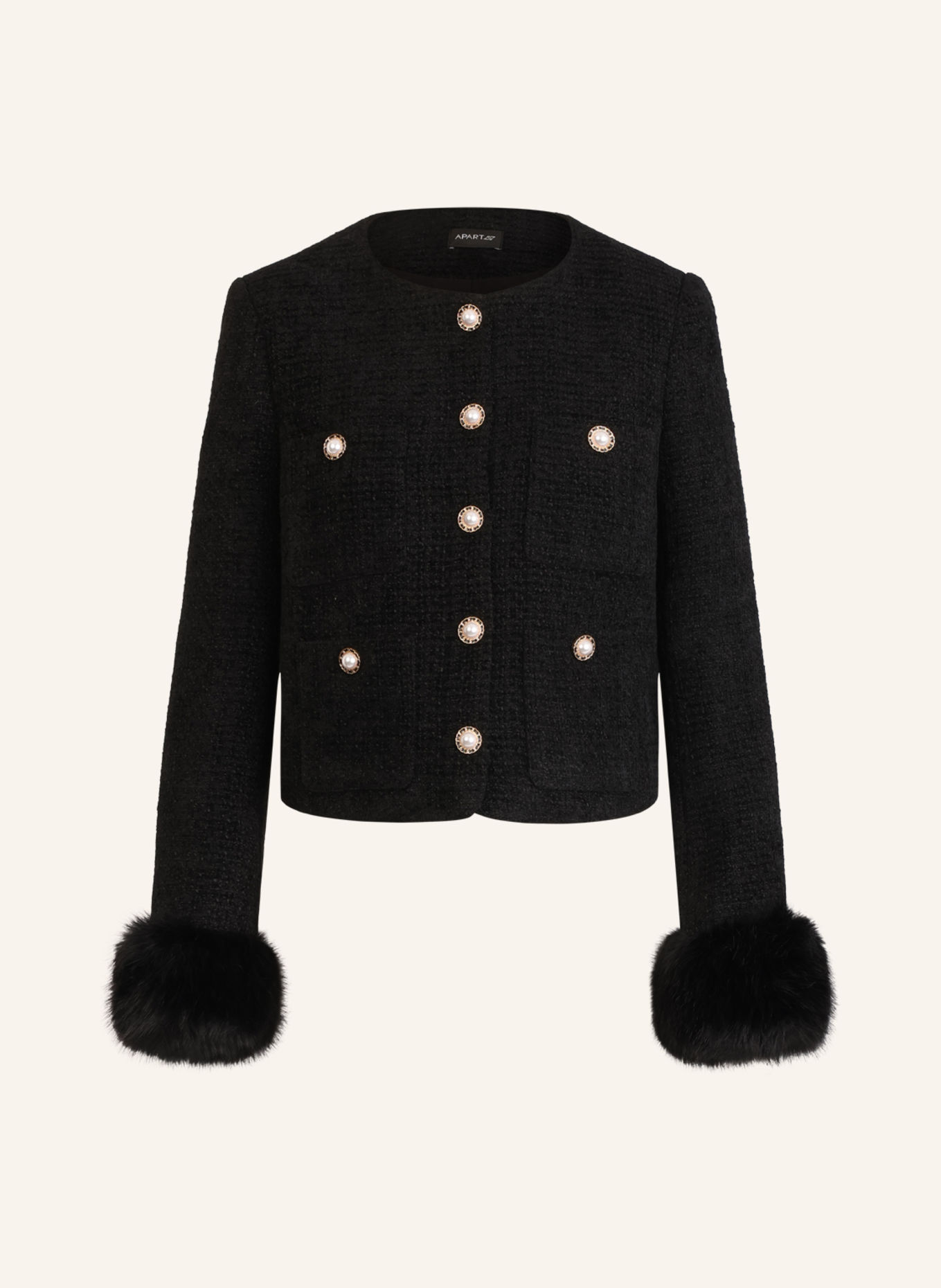 APART Boucléblazer: SCHWARZ