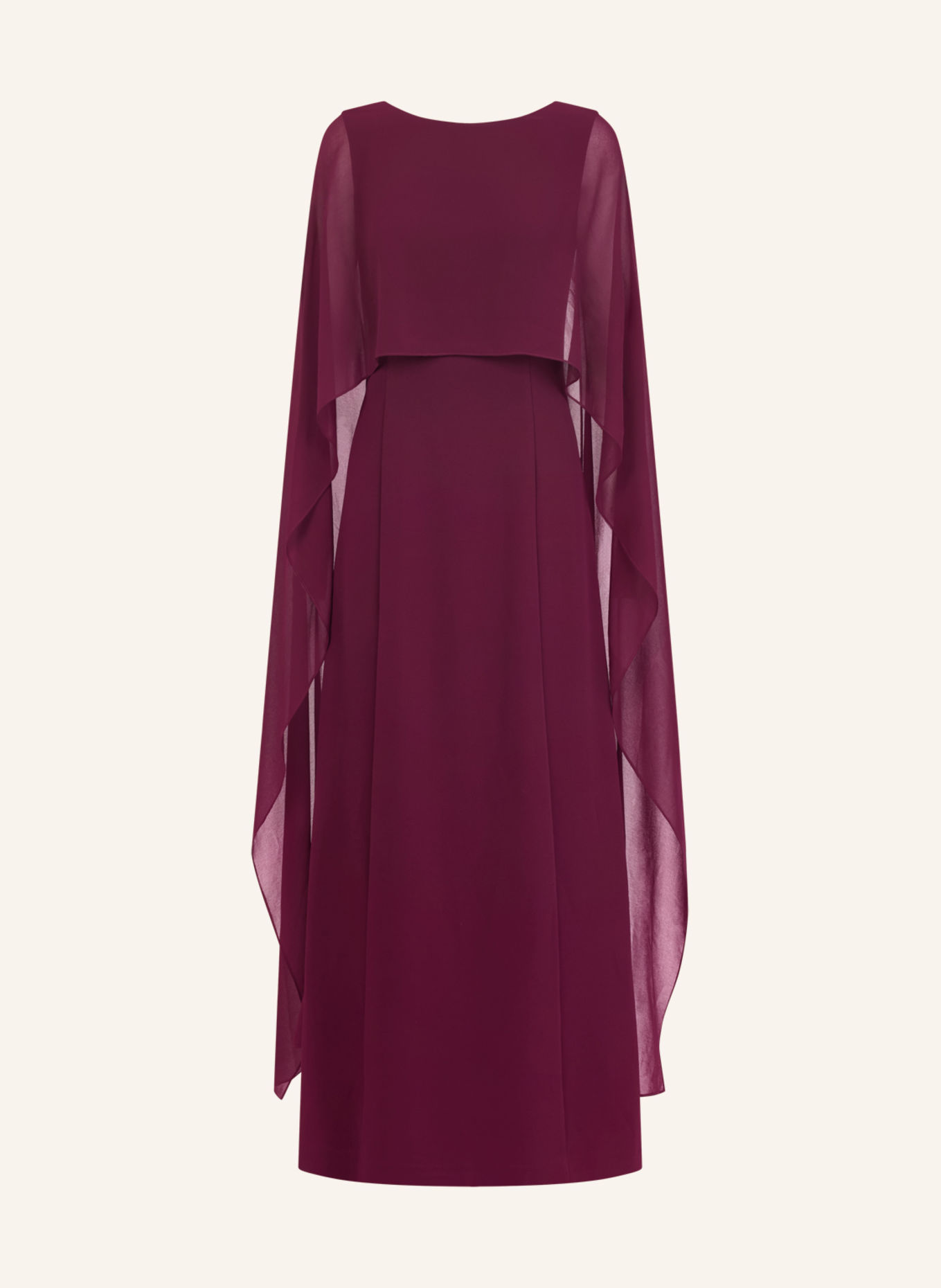APART Langes Kleid mit Cape: ROT
