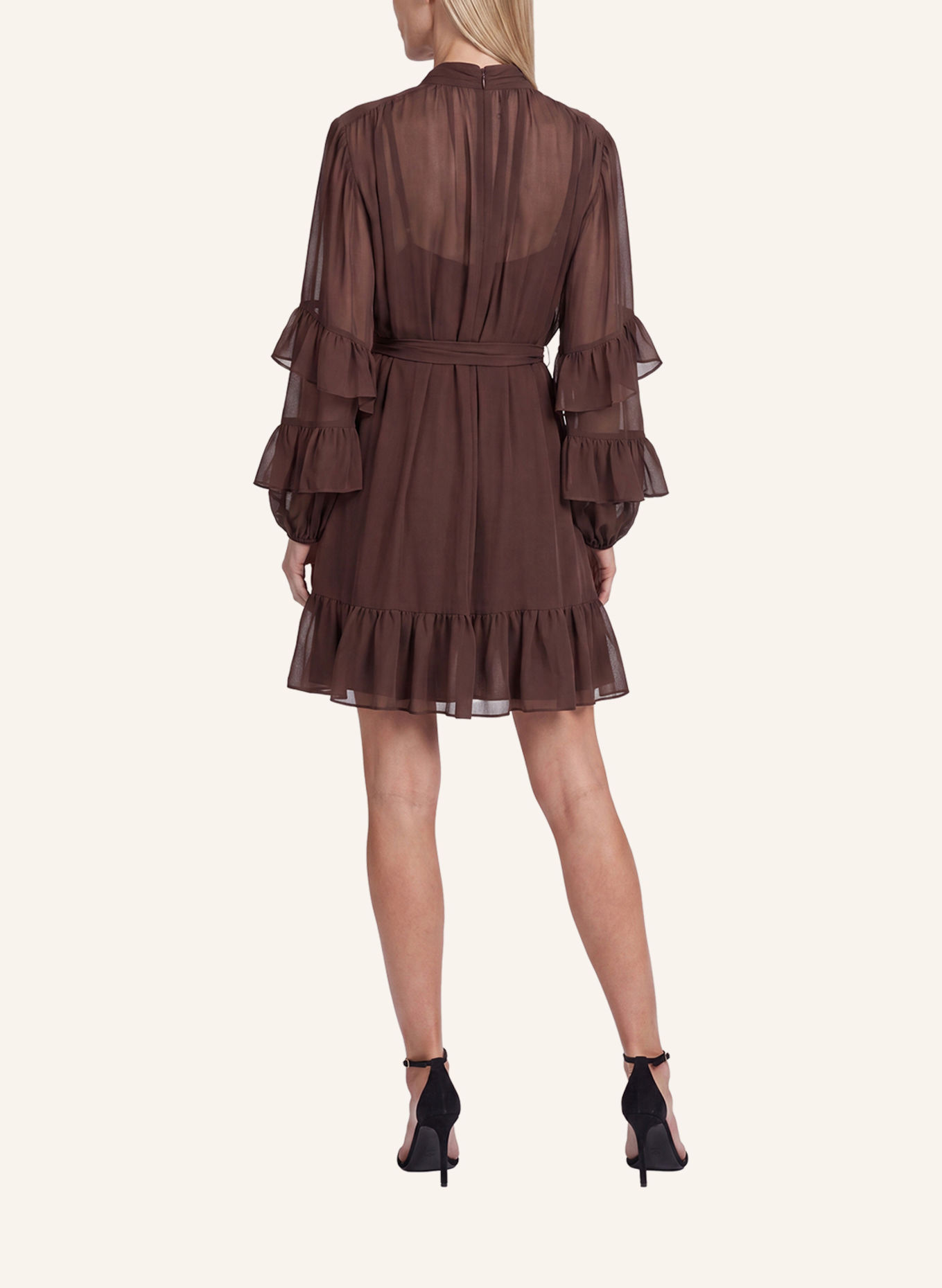 APART Chiffonkleid: BRAUN