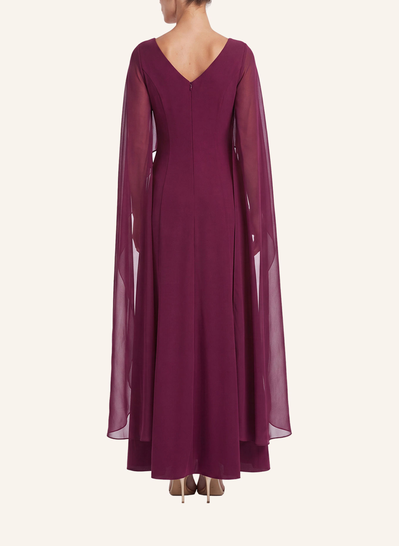 APART Langes Kleid mit Cape: ROT
