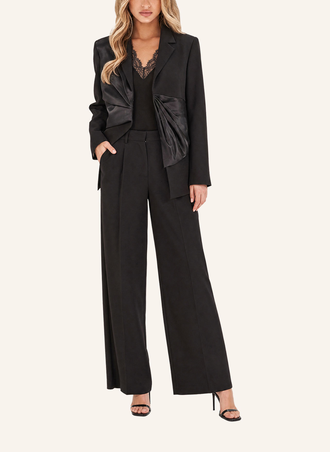 APART Blazer mit Drapierung: SCHWARZ