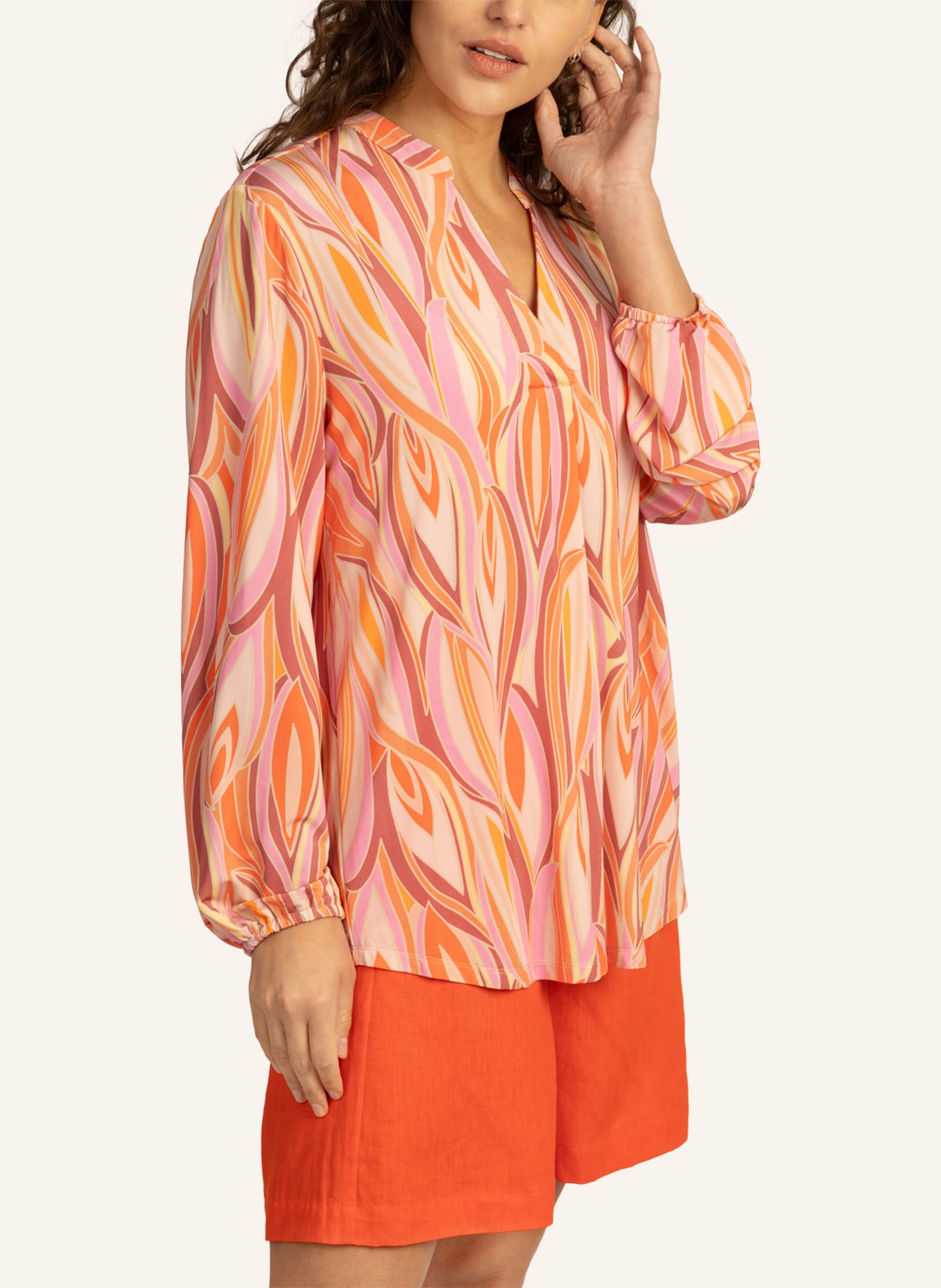 mint & mia Jersey Bluse, Farbe: ROSA/ ROT/ CREME (Bild 3)