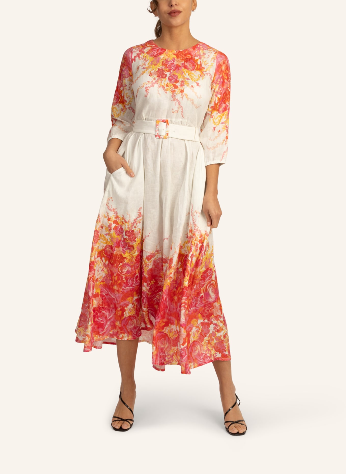 mint & mia Leinen Kleid, Farbe: WEISS (Bild 4)