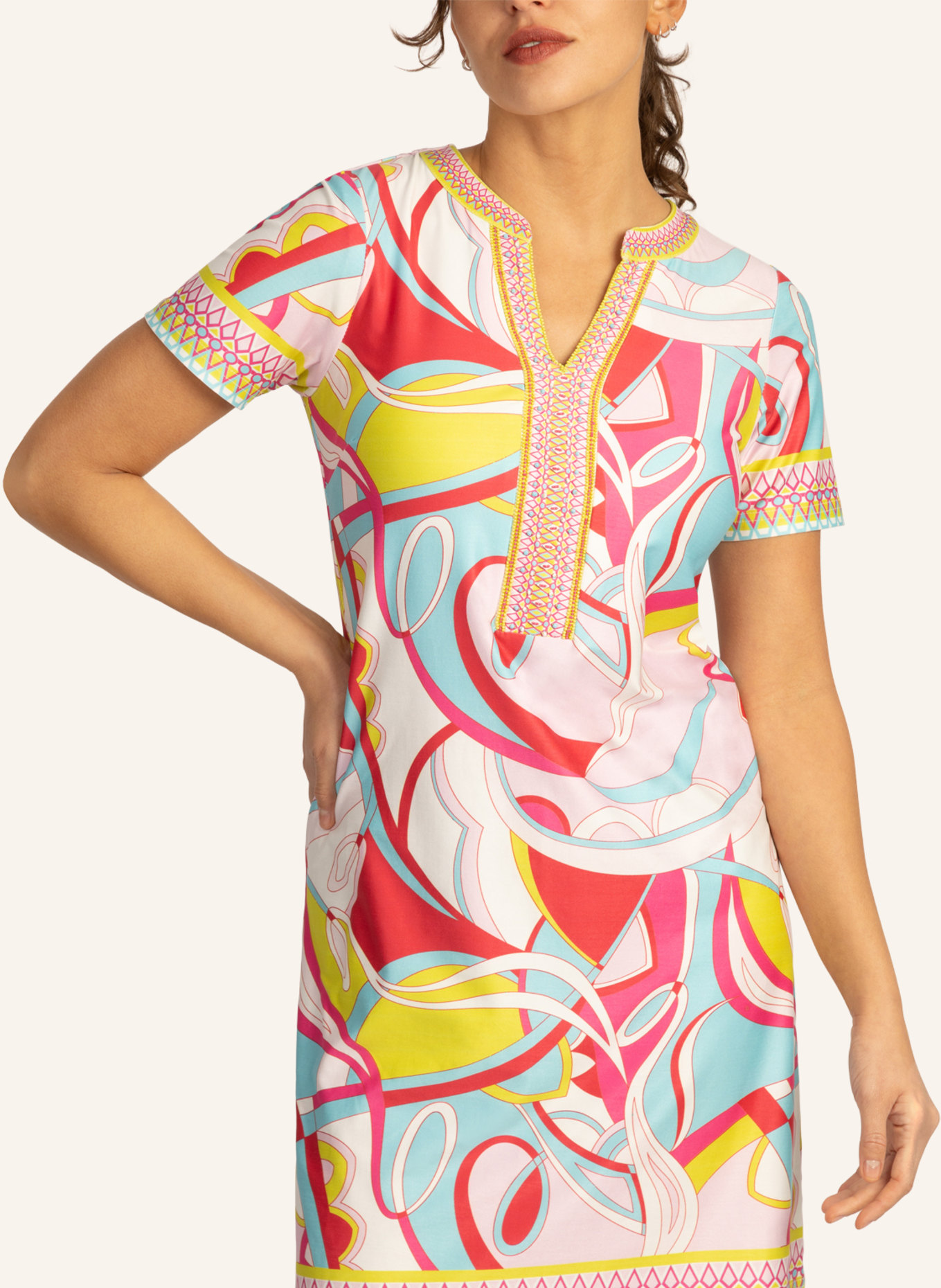 mint & mia Kleid mit Muster, Farbe: ROSA (Bild 3)