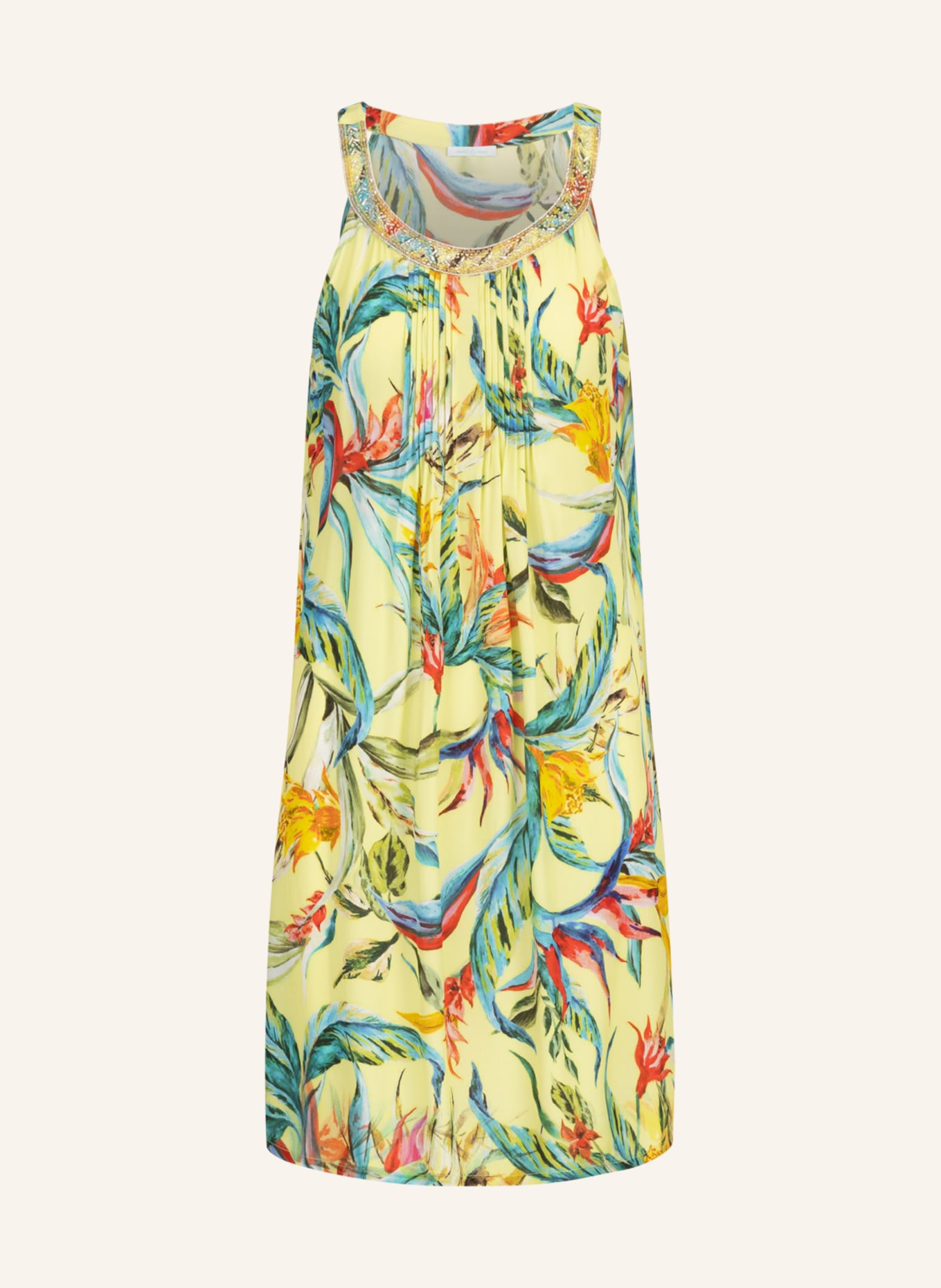 mint & mia Kleid mit Blumenmuster, Farbe: NEONGRÜN (Bild 1)