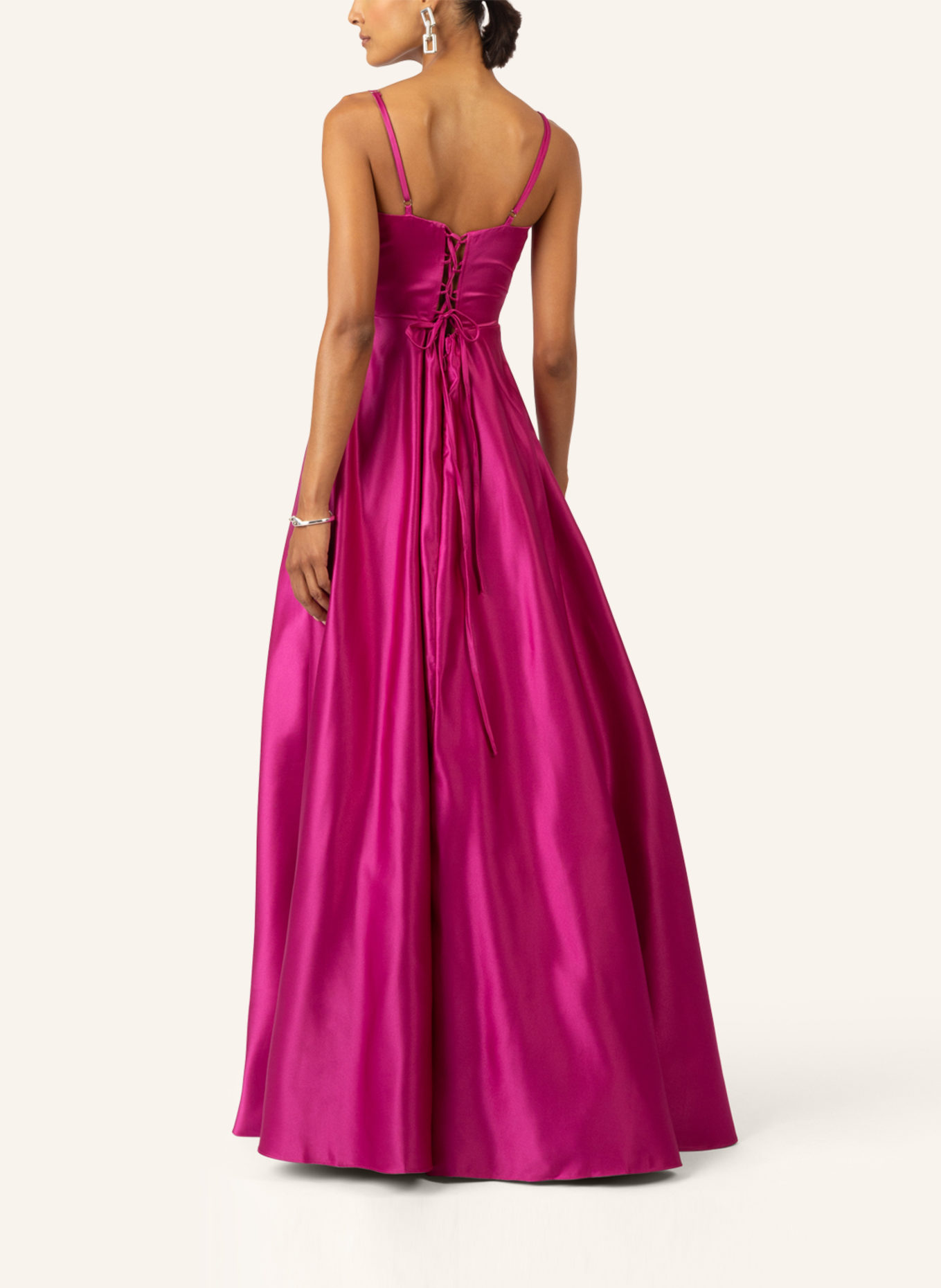 APART Langes Satin Kleid, Farbe: FUCHSIA (Bild 2)