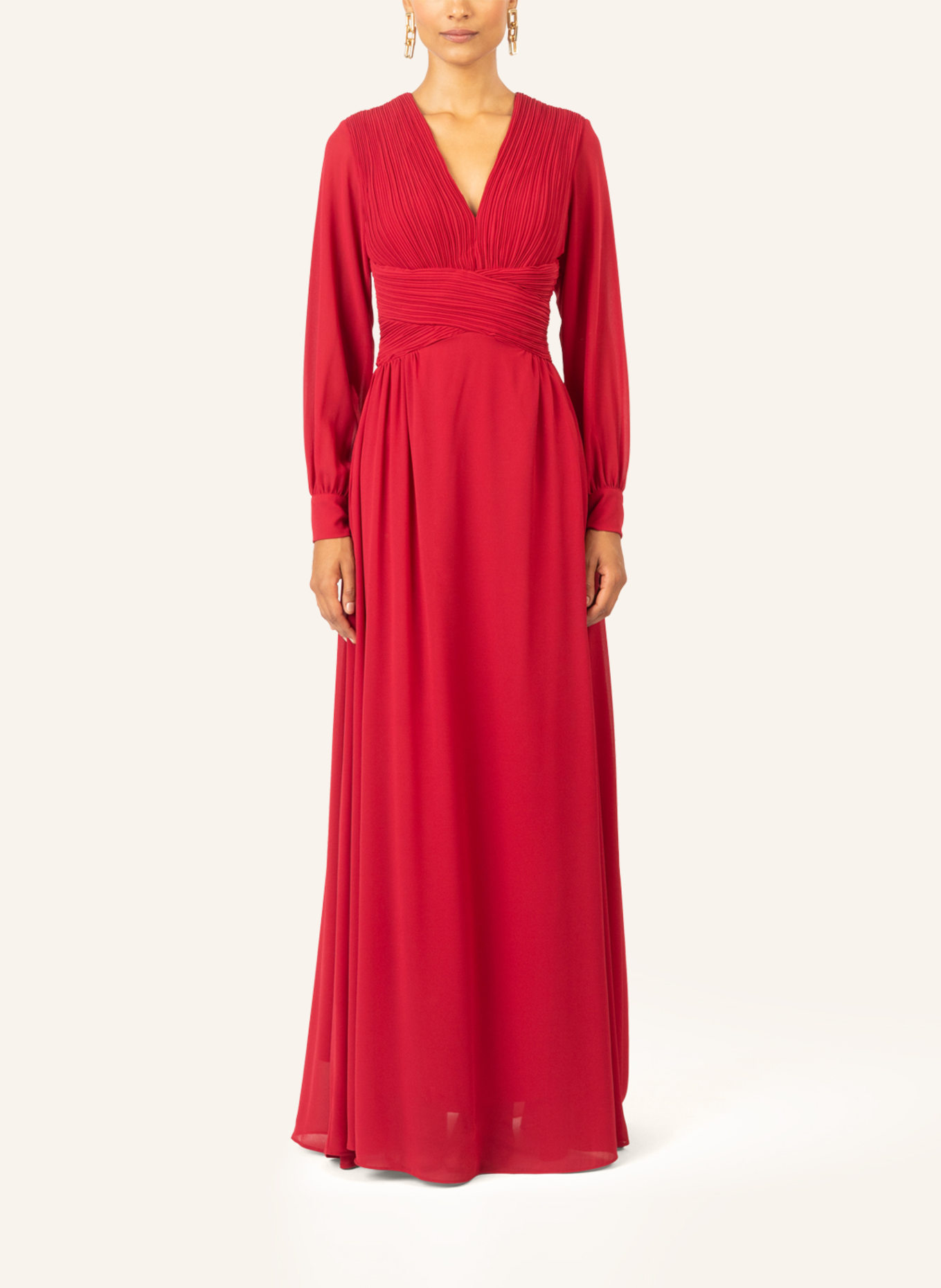 APART Langes Chiffon Kleid, Farbe: ROT (Bild 5)