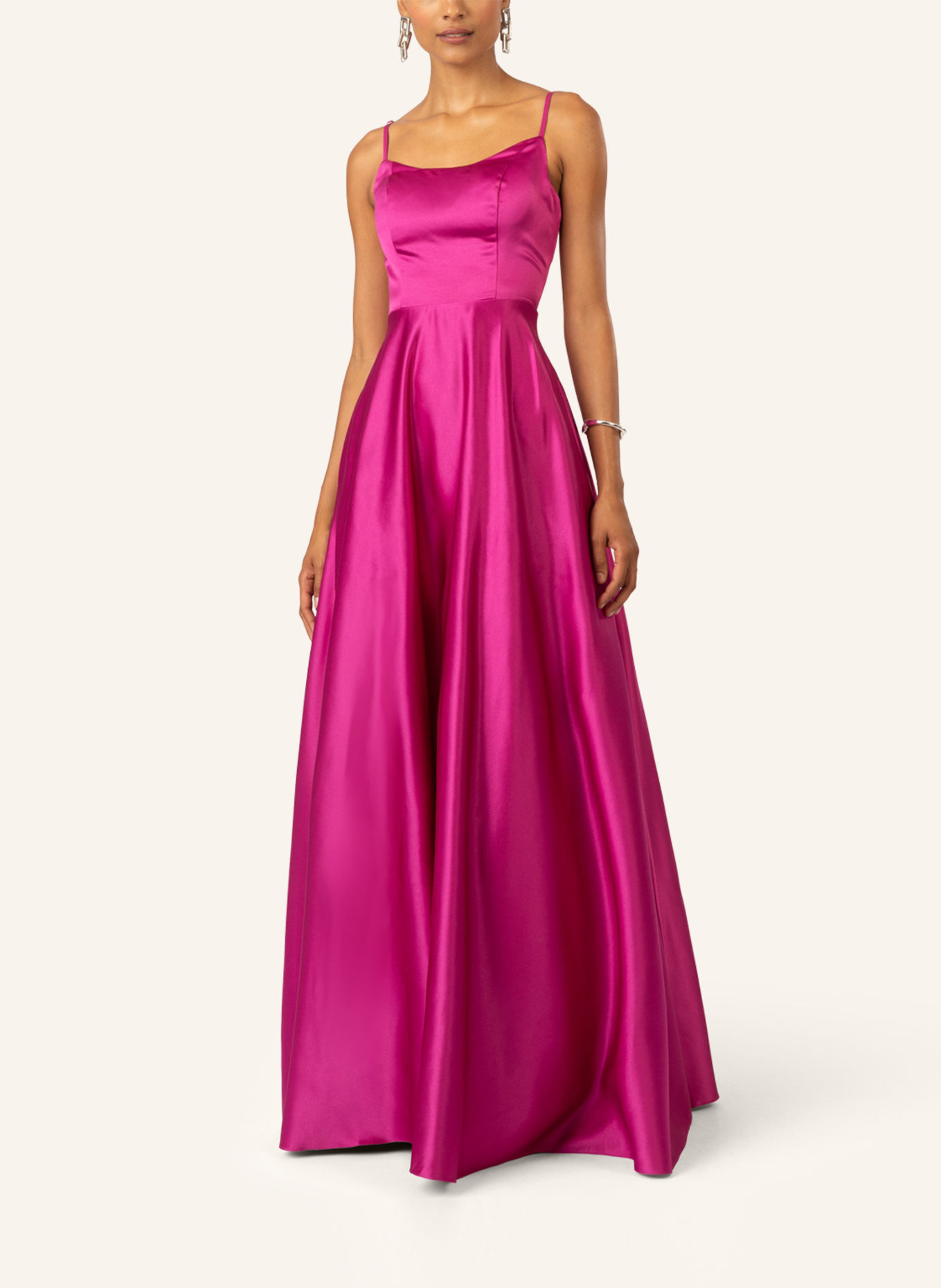 APART Langes Satin Kleid, Farbe: FUCHSIA (Bild 5)