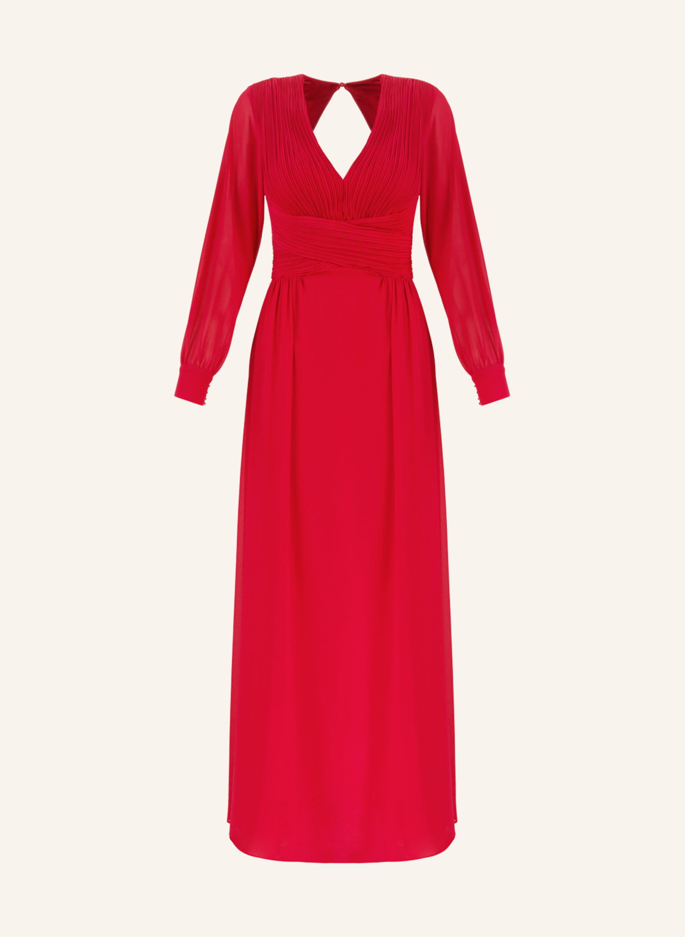 APART Langes Chiffon Kleid, Farbe: ROT (Bild 1)