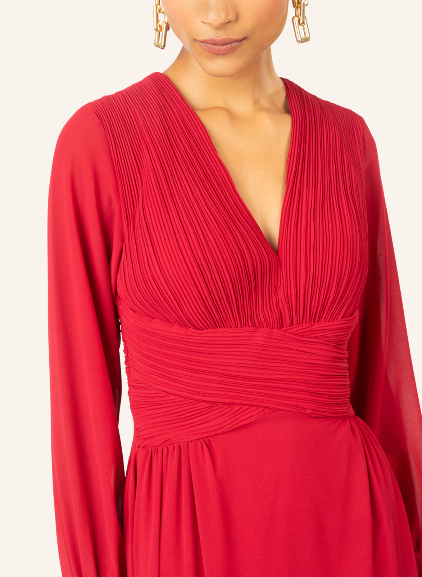 APART Langes Chiffon Kleid, Farbe: ROT (Bild 3)