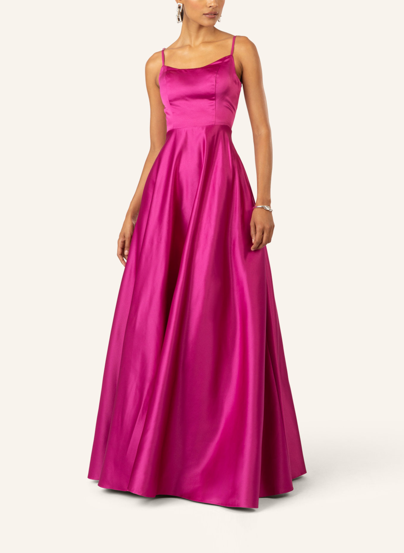 APART Langes Satin Kleid, Farbe: FUCHSIA (Bild 4)