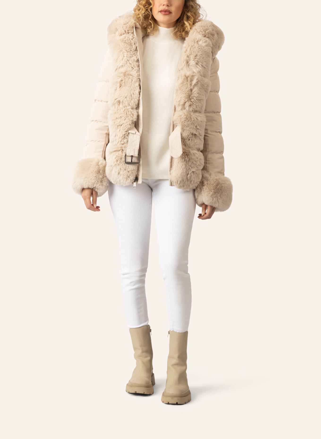 APART Winterjacke, Farbe: BEIGE (Bild 4)