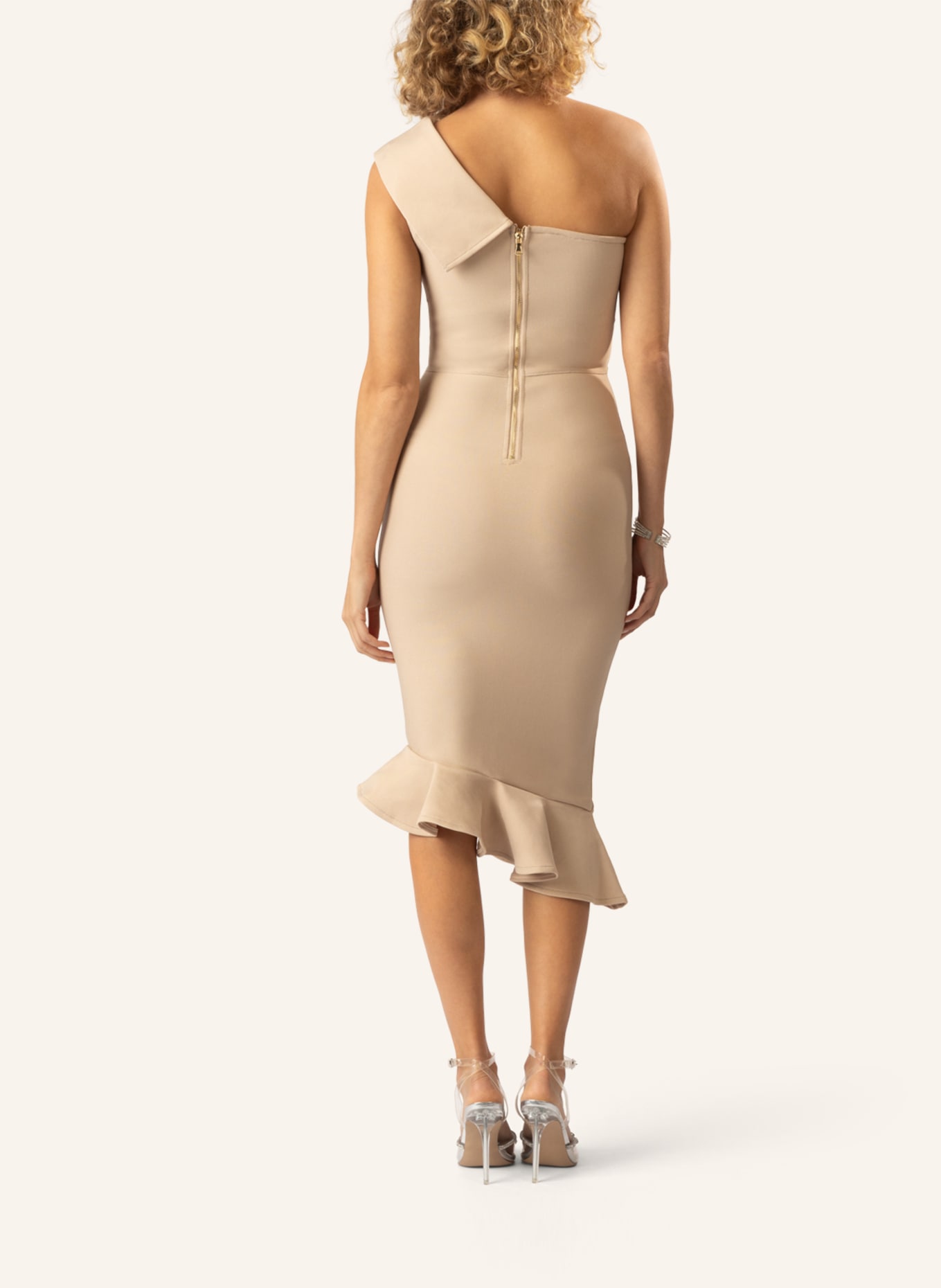 APART Kurzes Kleid, Farbe: BEIGE (Bild 2)