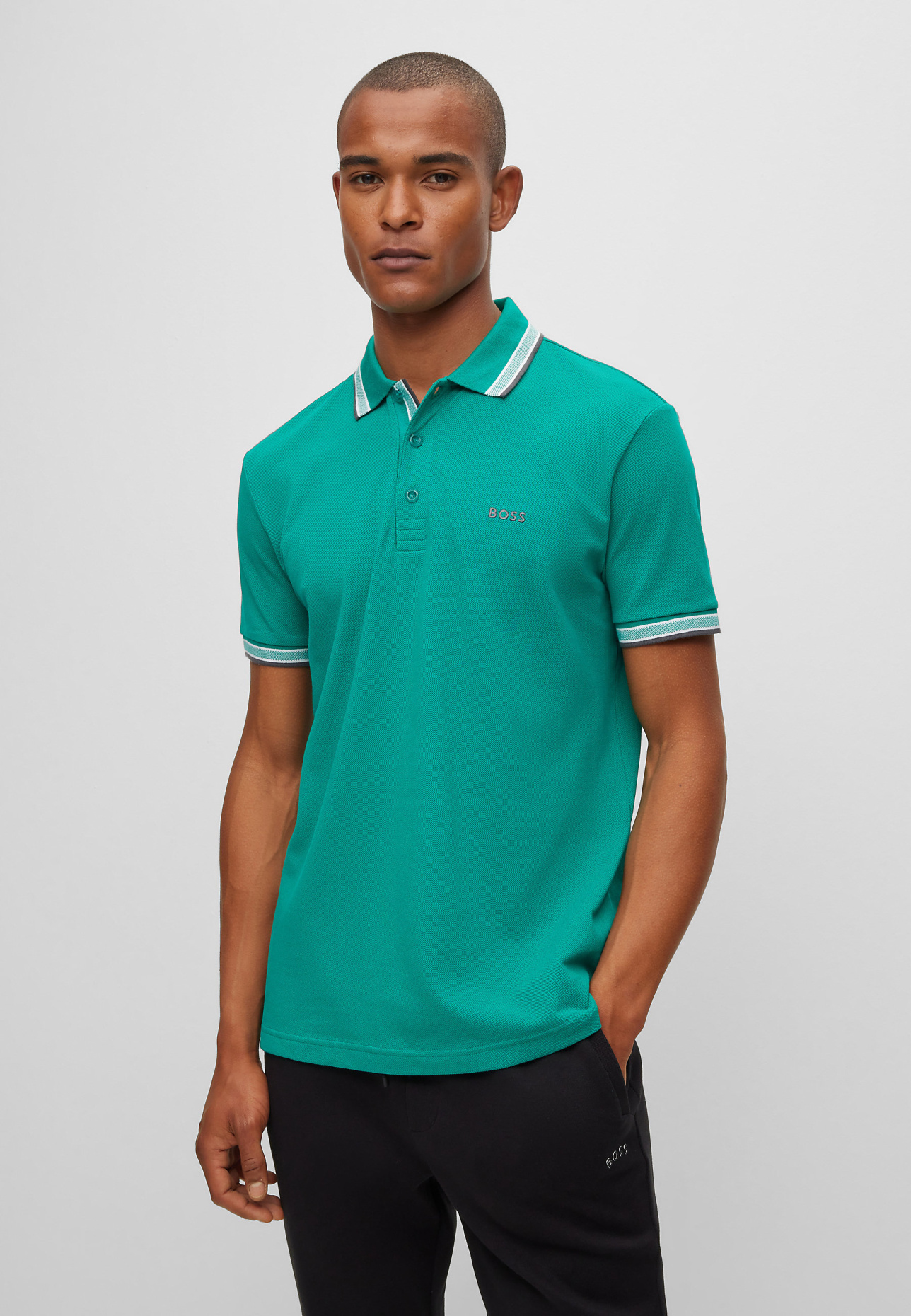 BOSS Poloshirt PADDY Regular Fit, Farbe: DUNKELGRÜN (Bild 4)