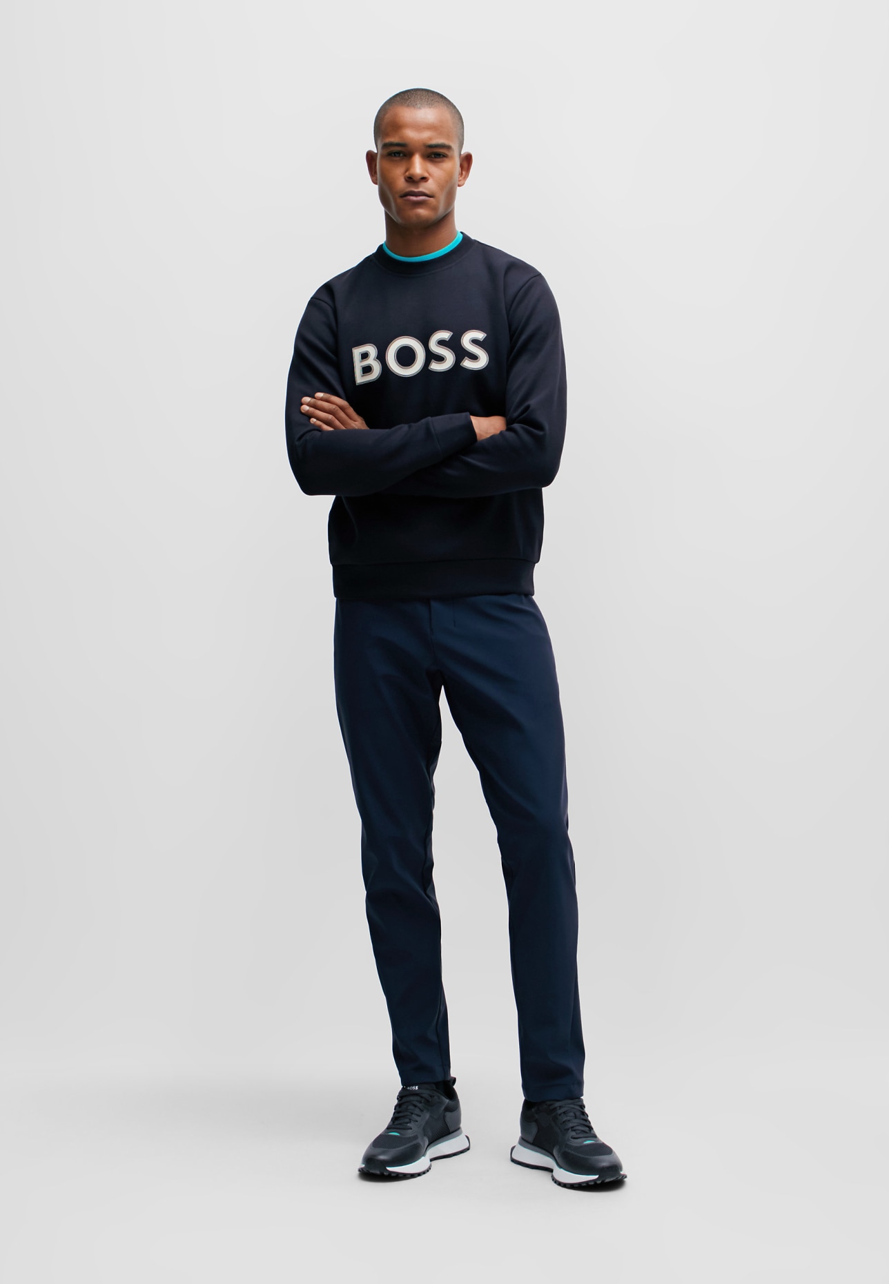 BOSS Sweatshirt SALBO 1 Regular Fit, Farbe: DUNKELBLAU (Bild 5)