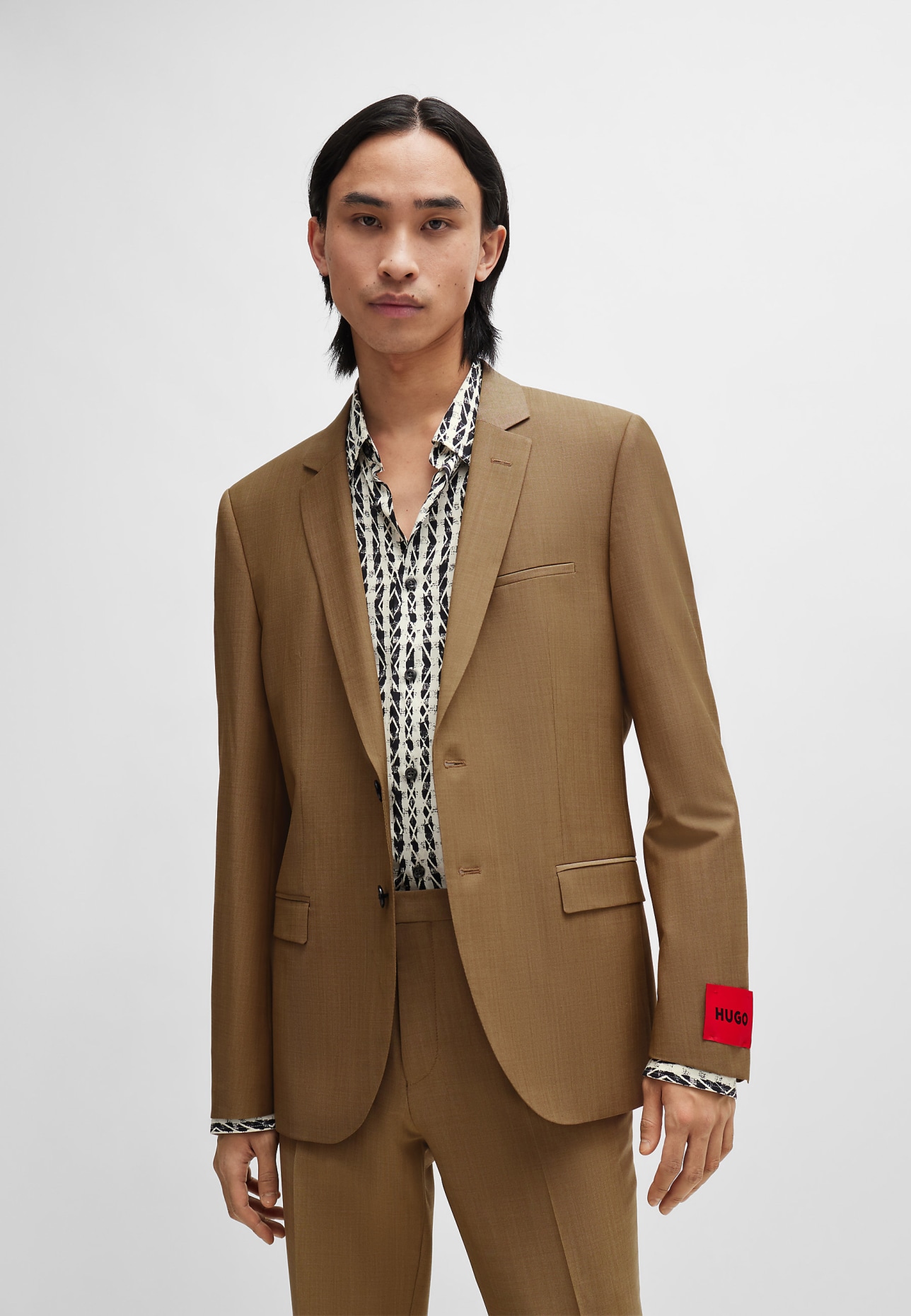 HUGO Business Anzug ARTI/HESTEN232X Extra-Slim Fit, Farbe: BEIGE (Bild 8)
