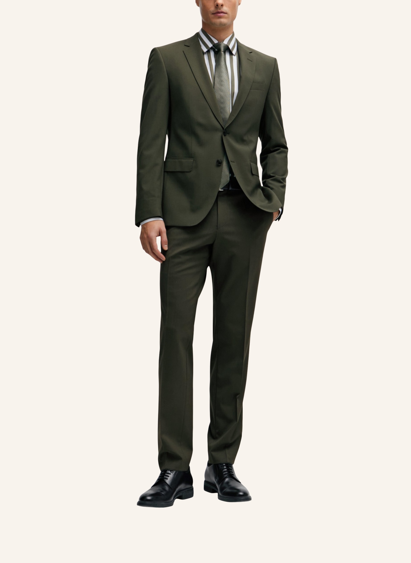 BOSS Business Anzug H-HUGE-2PCS-224 Slim Fit, Farbe: DUNKELGRÜN (Bild 9)