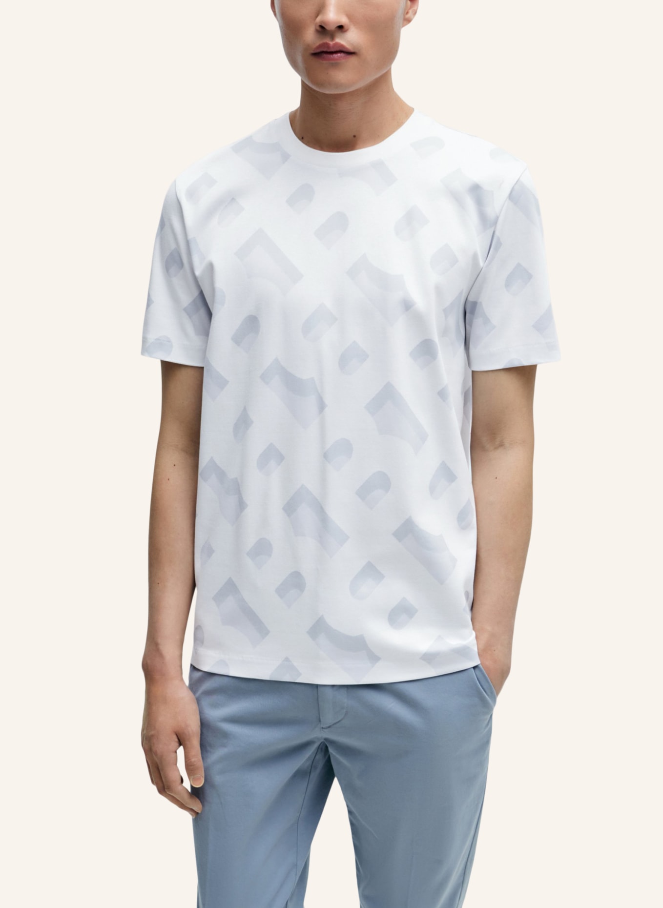 BOSS T-Shirt TIBURT 419 Regular Fit, Farbe: WEISS (Bild 4)