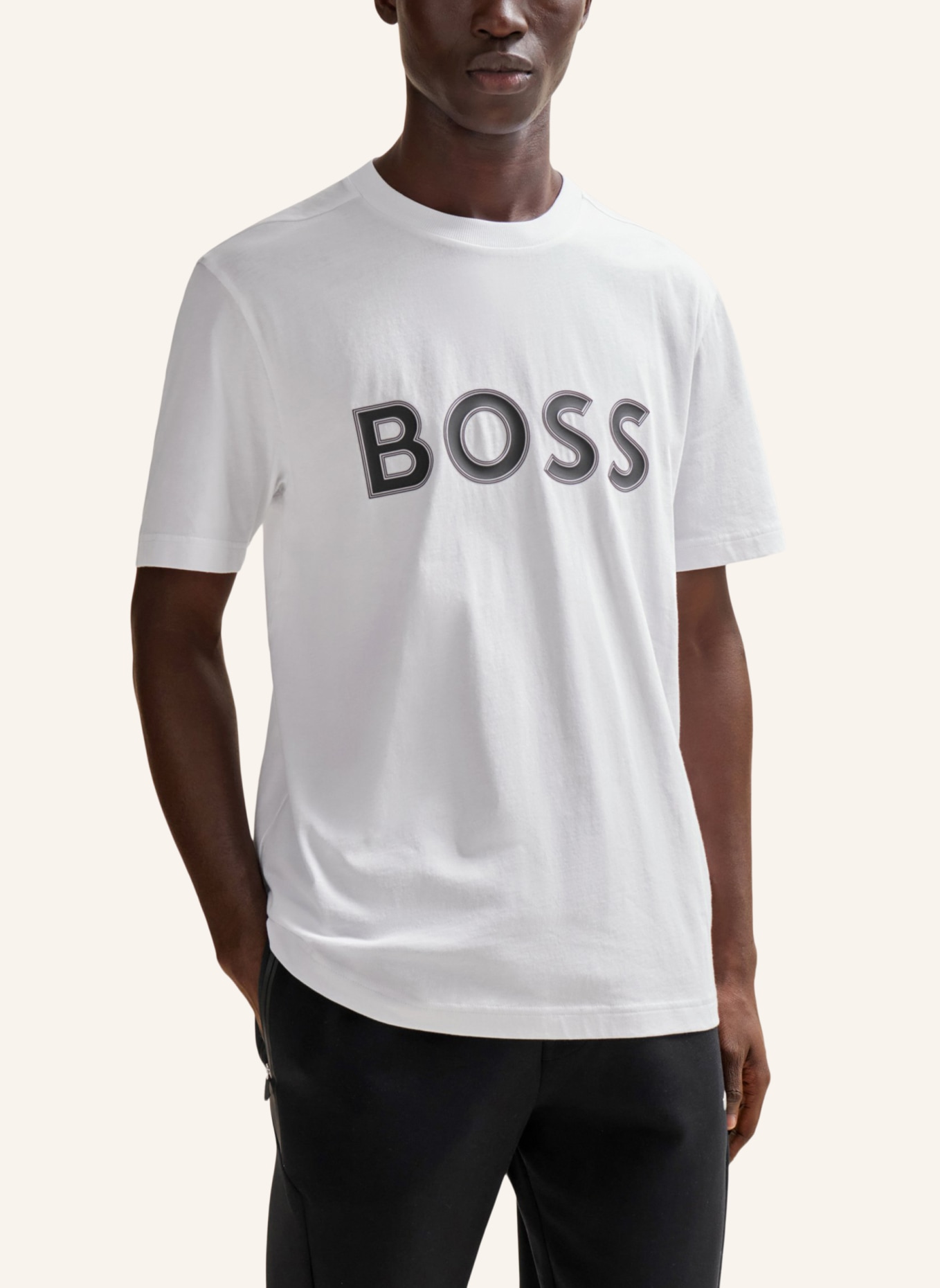 BOSS T-Shirt TEE 1 Regular Fit, Farbe: WEISS (Bild 4)