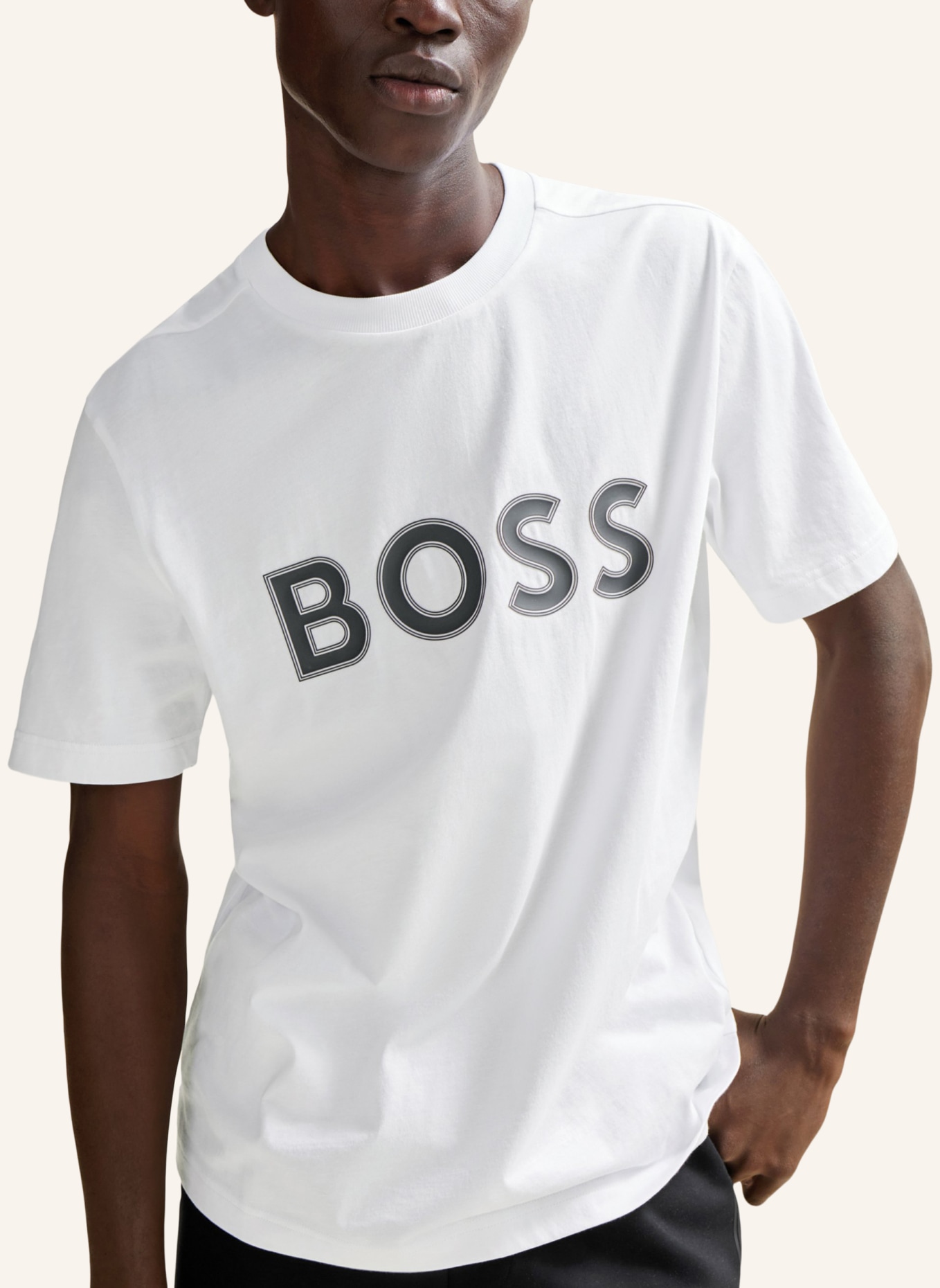 BOSS T-Shirt TEE 1 Regular Fit, Farbe: WEISS (Bild 3)