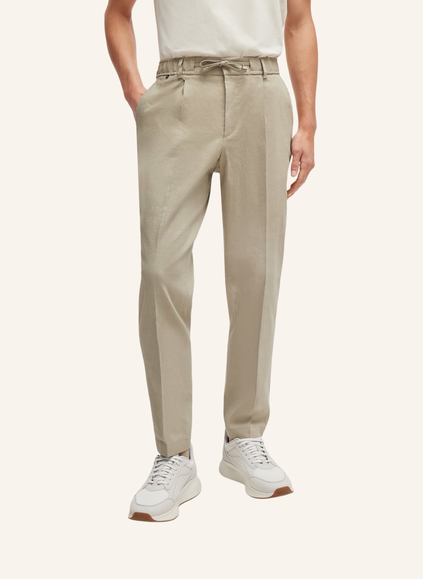 BOSS Business Hose P-PERIN-RDS-WG-242 Relaxed Fit, Farbe: KHAKI (Bild 5)