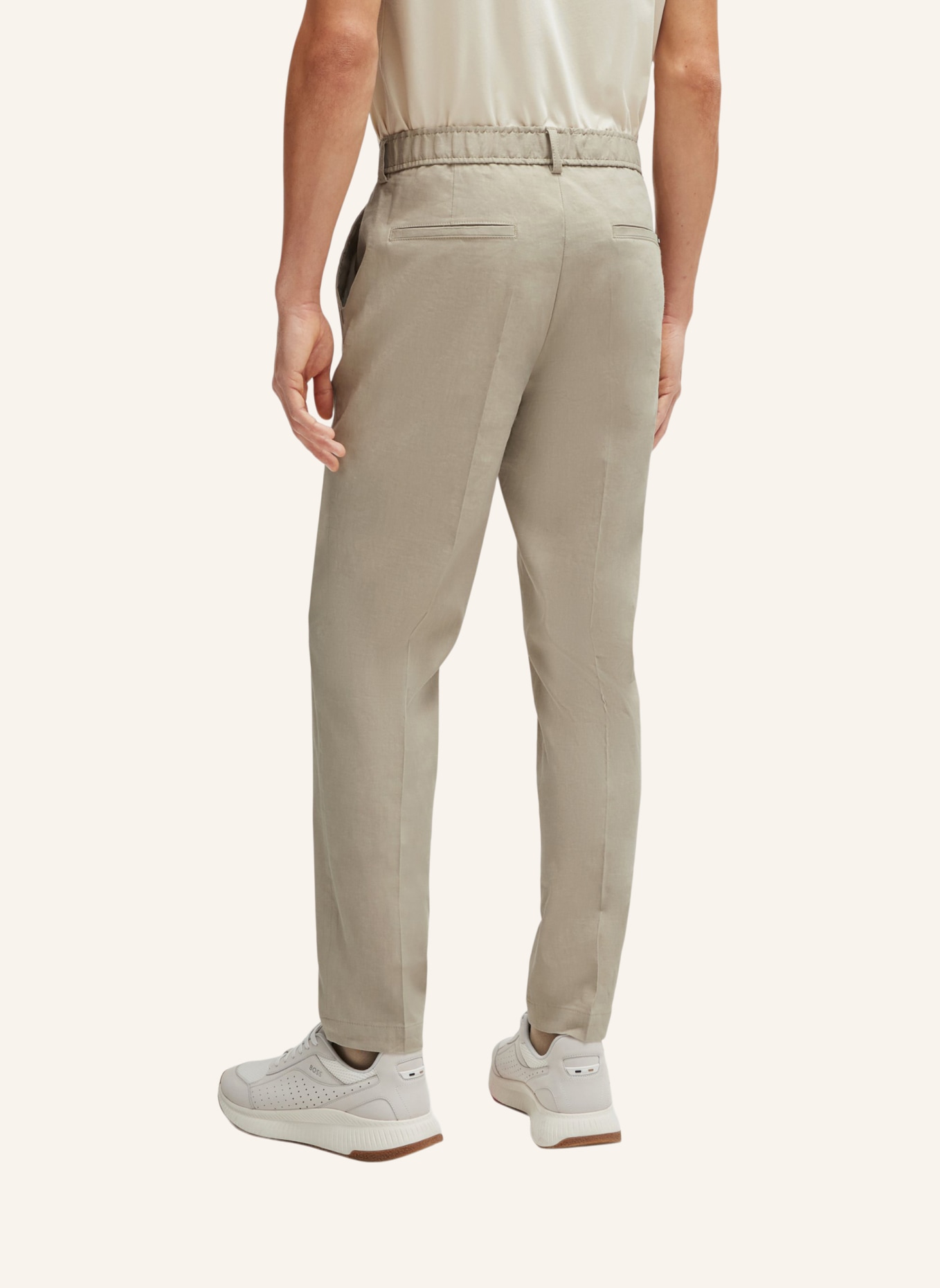 BOSS Business Hose P-PERIN-RDS-WG-242 Relaxed Fit, Farbe: KHAKI (Bild 3)