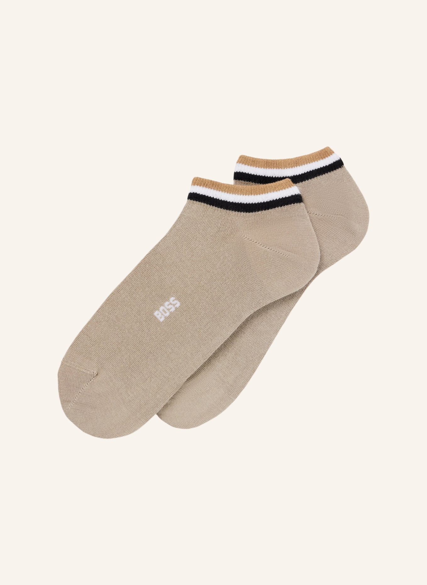 BOSS Casual Socken 2P AS STRIPE COL CC, Farbe: KHAKI (Bild 1)