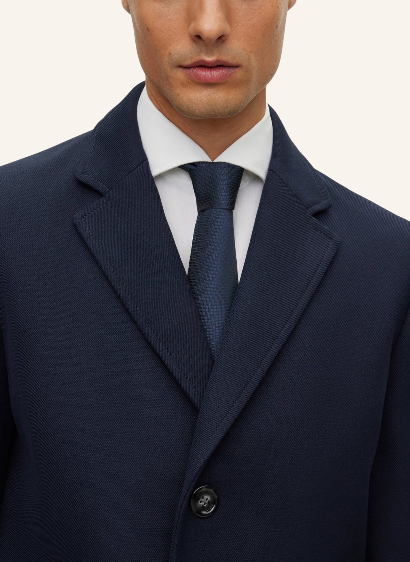 BOSS Klassischer Mantel H-HYDE-BIB-234 Slim Fit, Farbe: DUNKELBLAU (Bild 3)