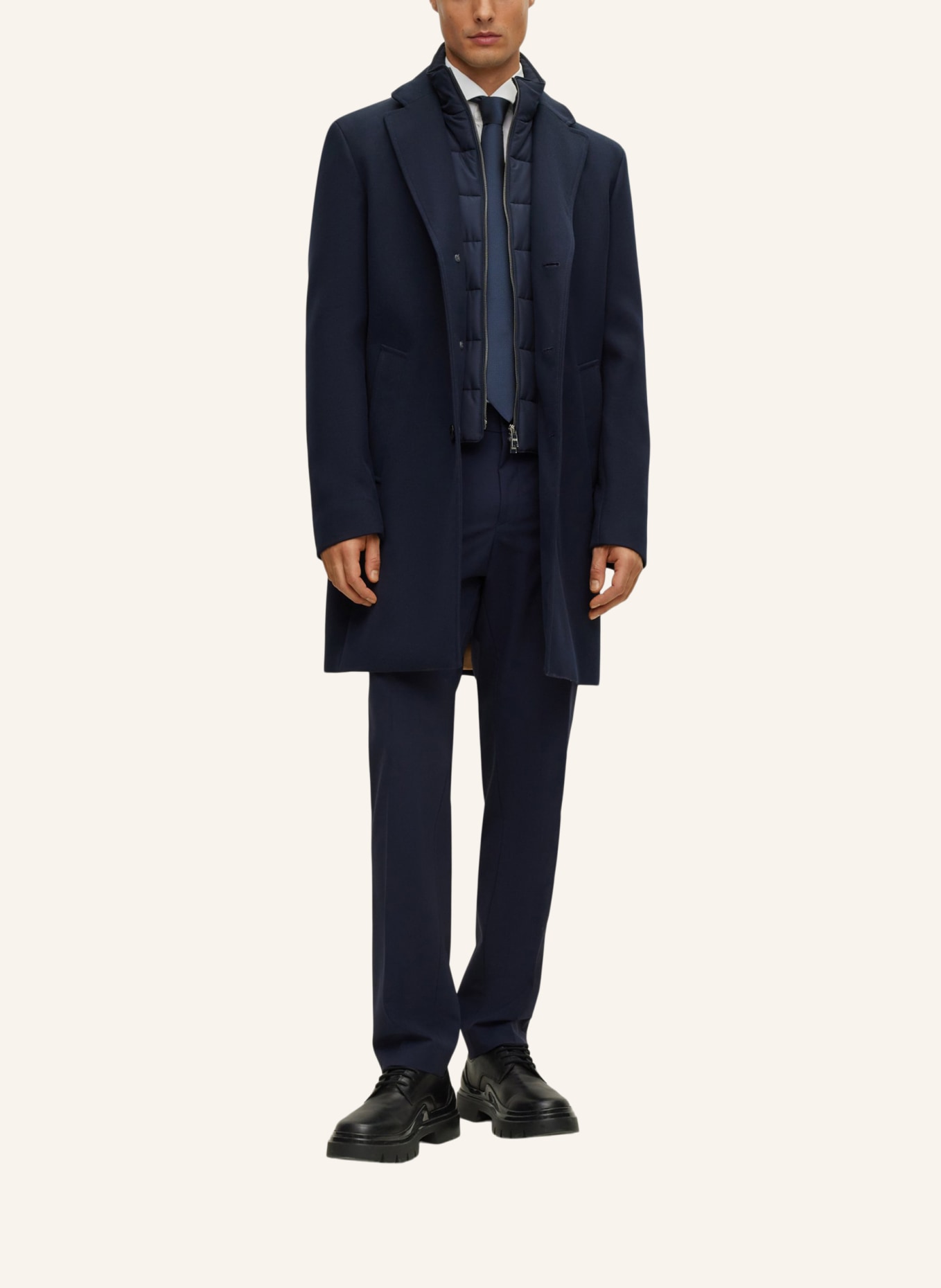 BOSS Klassischer Mantel H-HYDE-BIB-234 Slim Fit, Farbe: DUNKELBLAU (Bild 6)