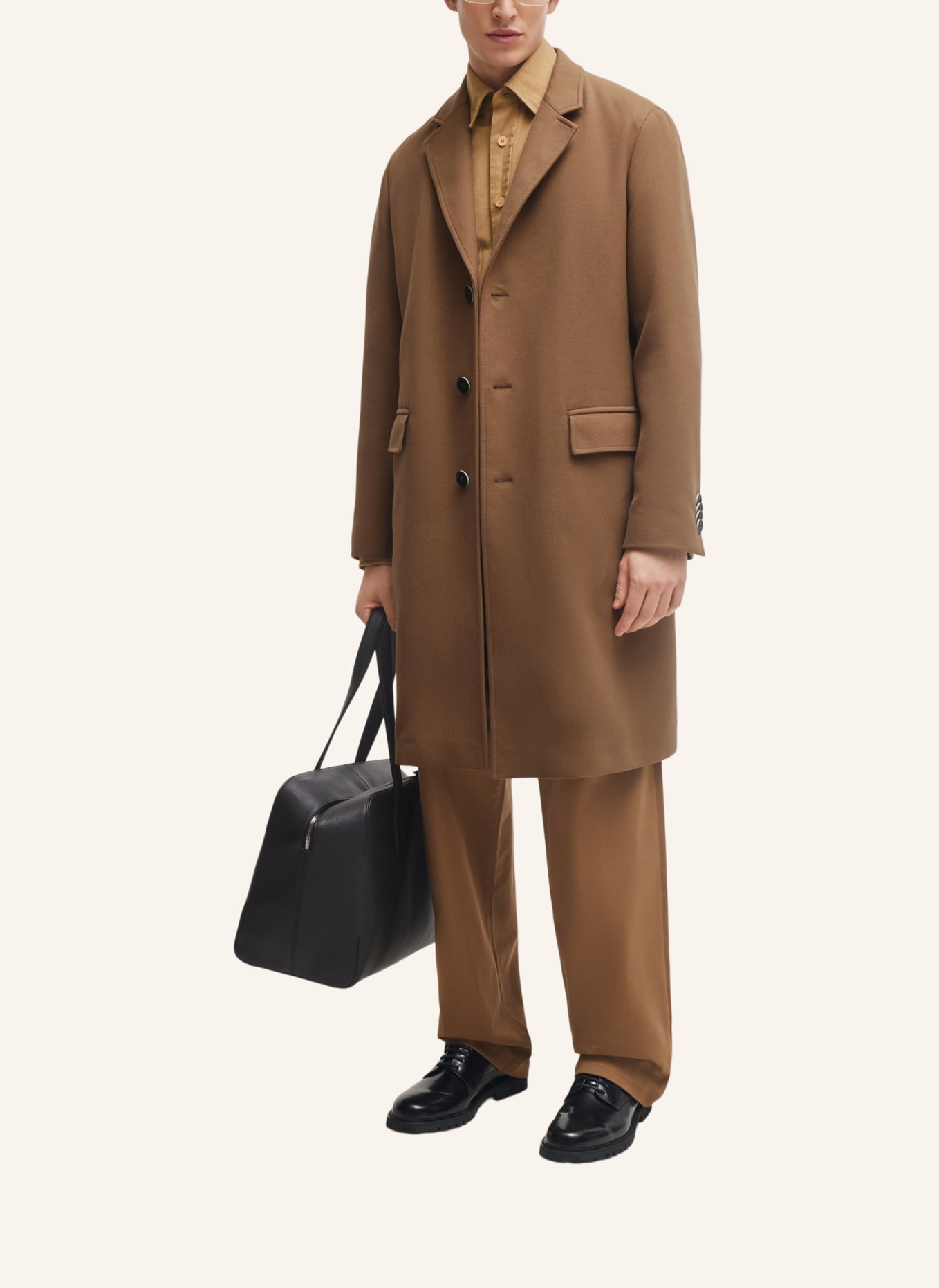 BOSS Klassischer Mantel C-HYDE-FLAPS-HL-241 Slim Fit, Farbe: BRAUN (Bild 7)