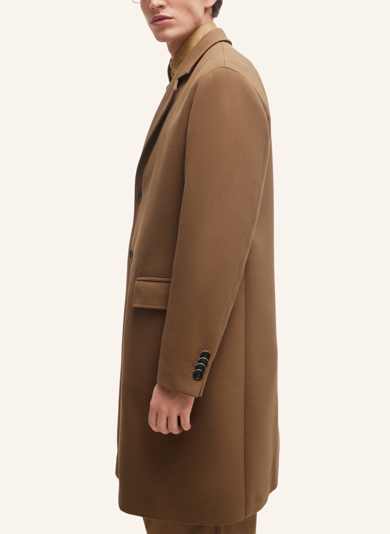 BOSS Klassischer Mantel C-HYDE-FLAPS-HL-241 Slim Fit, Farbe: BRAUN (Bild 4)