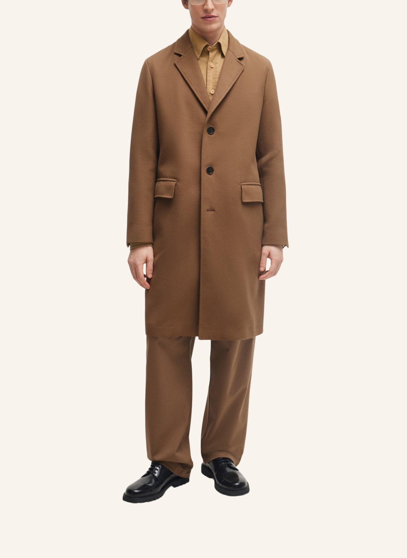 BOSS Klassischer Mantel C-HYDE-FLAPS-HL-241 Slim Fit, Farbe: BRAUN (Bild 6)