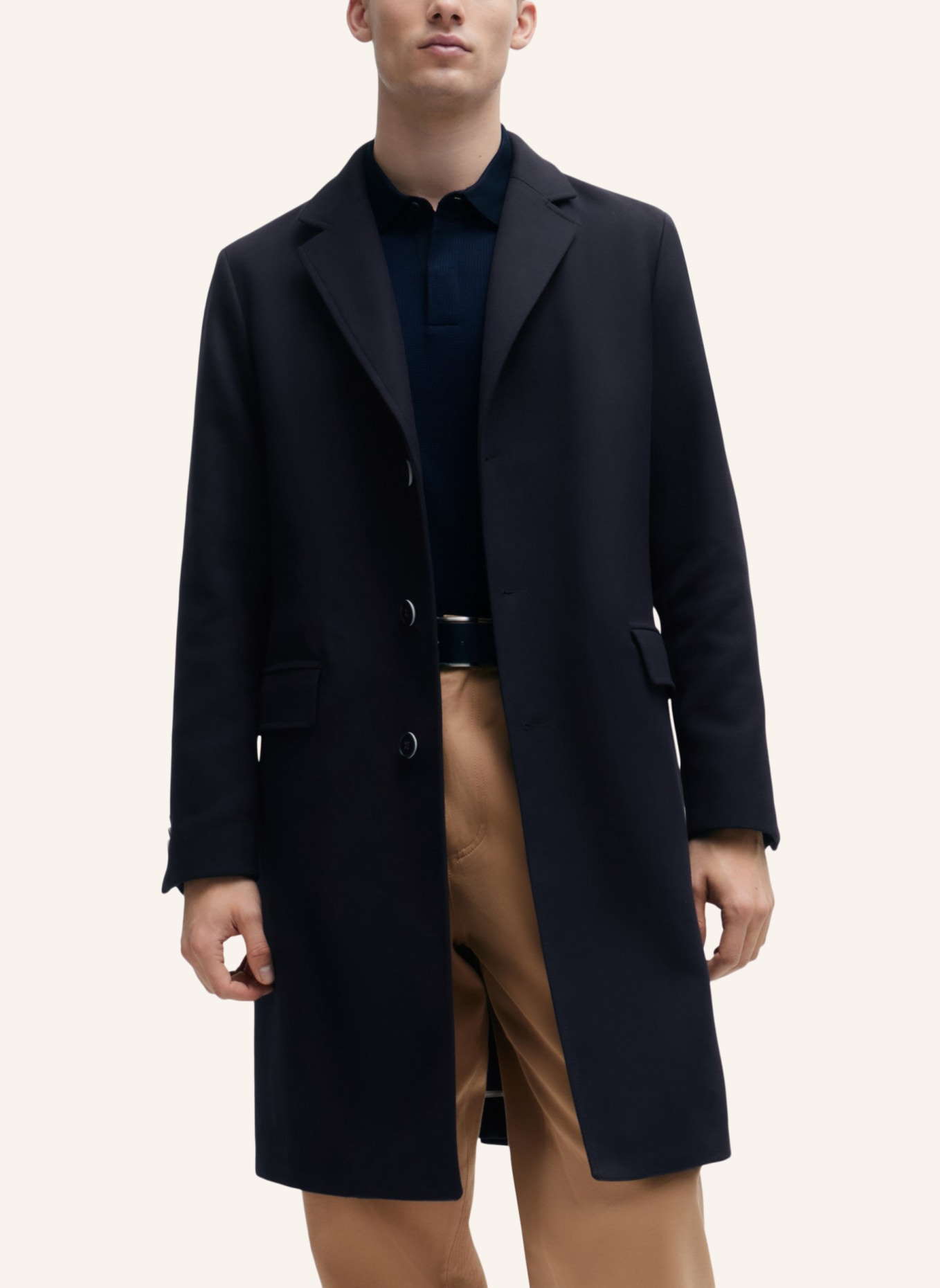 BOSS Klassischer Mantel C-HYDE-FLAPS-HL-241 Slim Fit, Farbe: DUNKELBLAU (Bild 6)