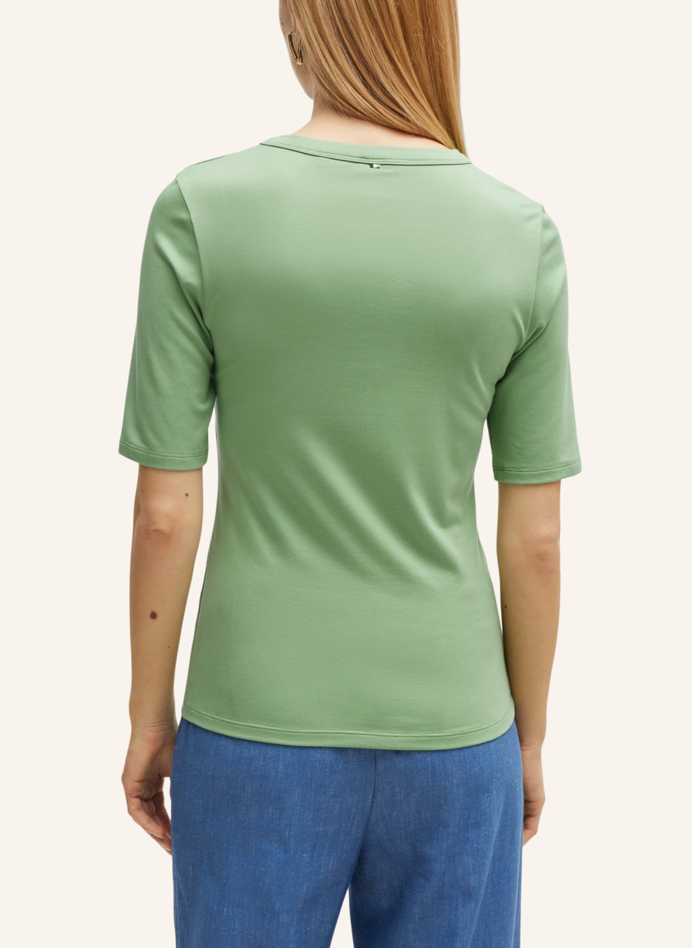 BOSS T-Shirt EFITA Slim Fit, Farbe: HELLGRÜN (Bild 2)