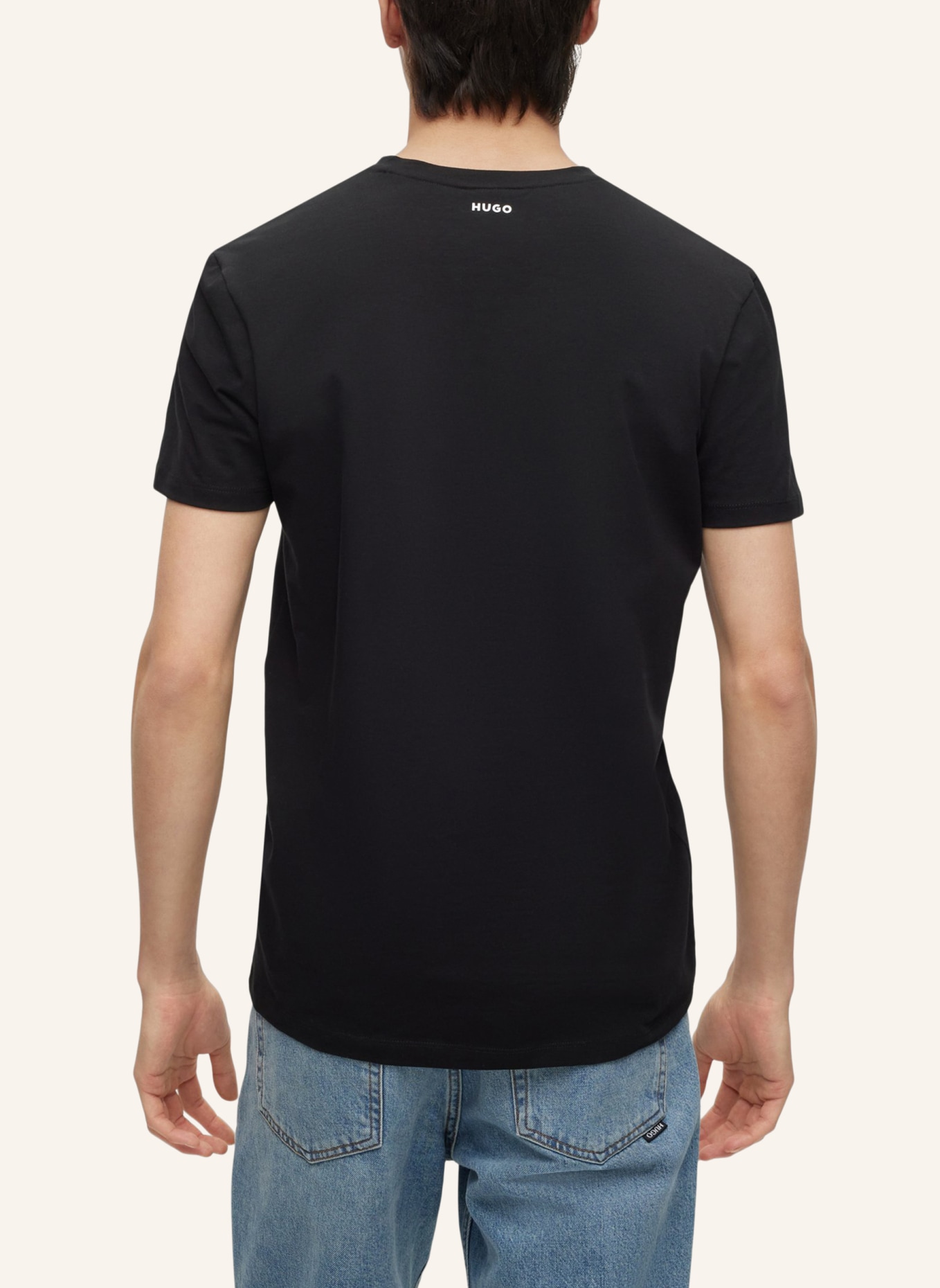 HUGO T-Shirt HUGO-V Slim Fit, Farbe: SCHWARZ (Bild 2)