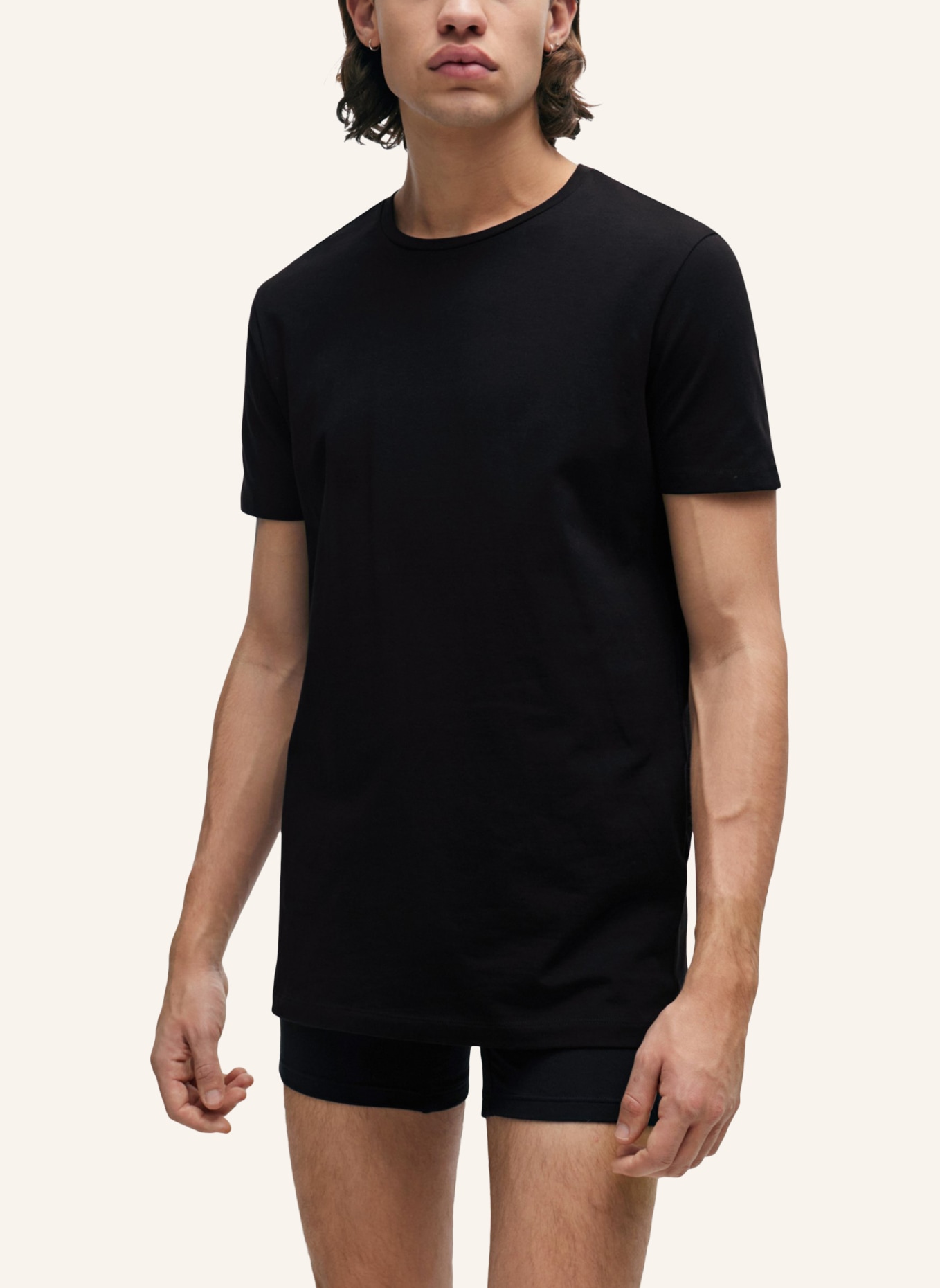 HUGO T-Shirt HUGO-ROUND Slim Fit, Farbe: WEISS (Bild 4)